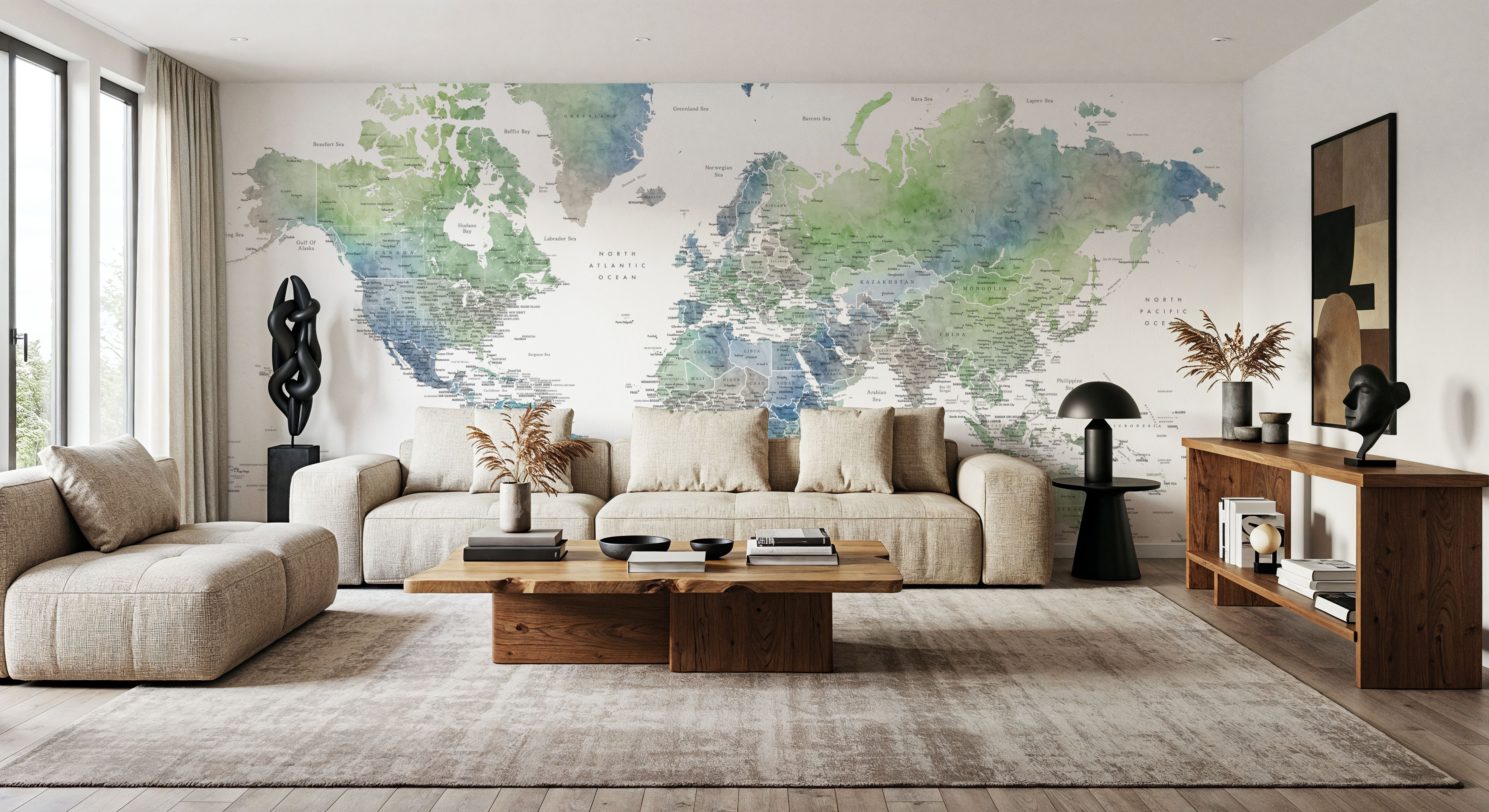 World Map Cities - Declan