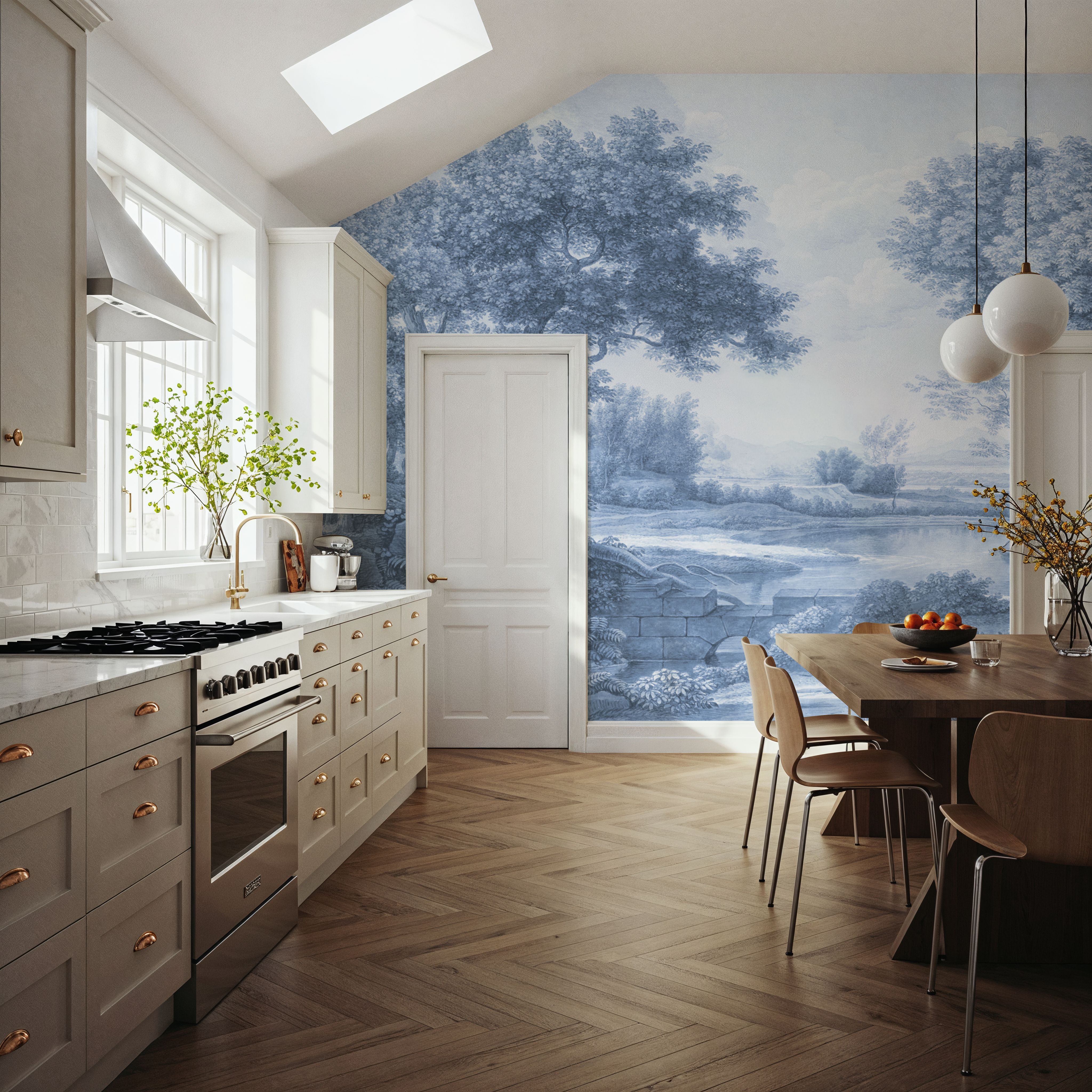 Riverbank Oak Landscape, Blues