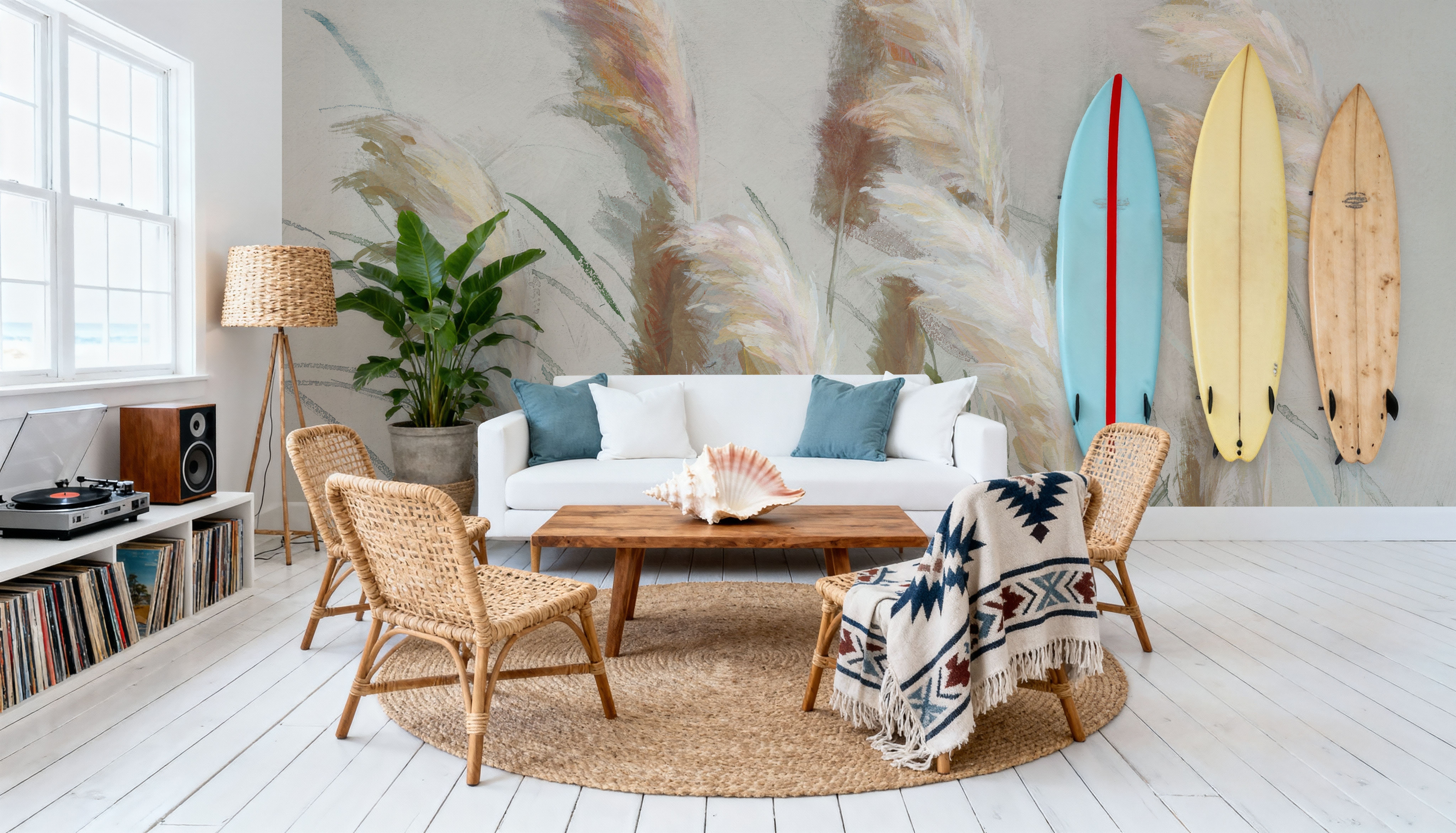 Neutral Pampas Grasses