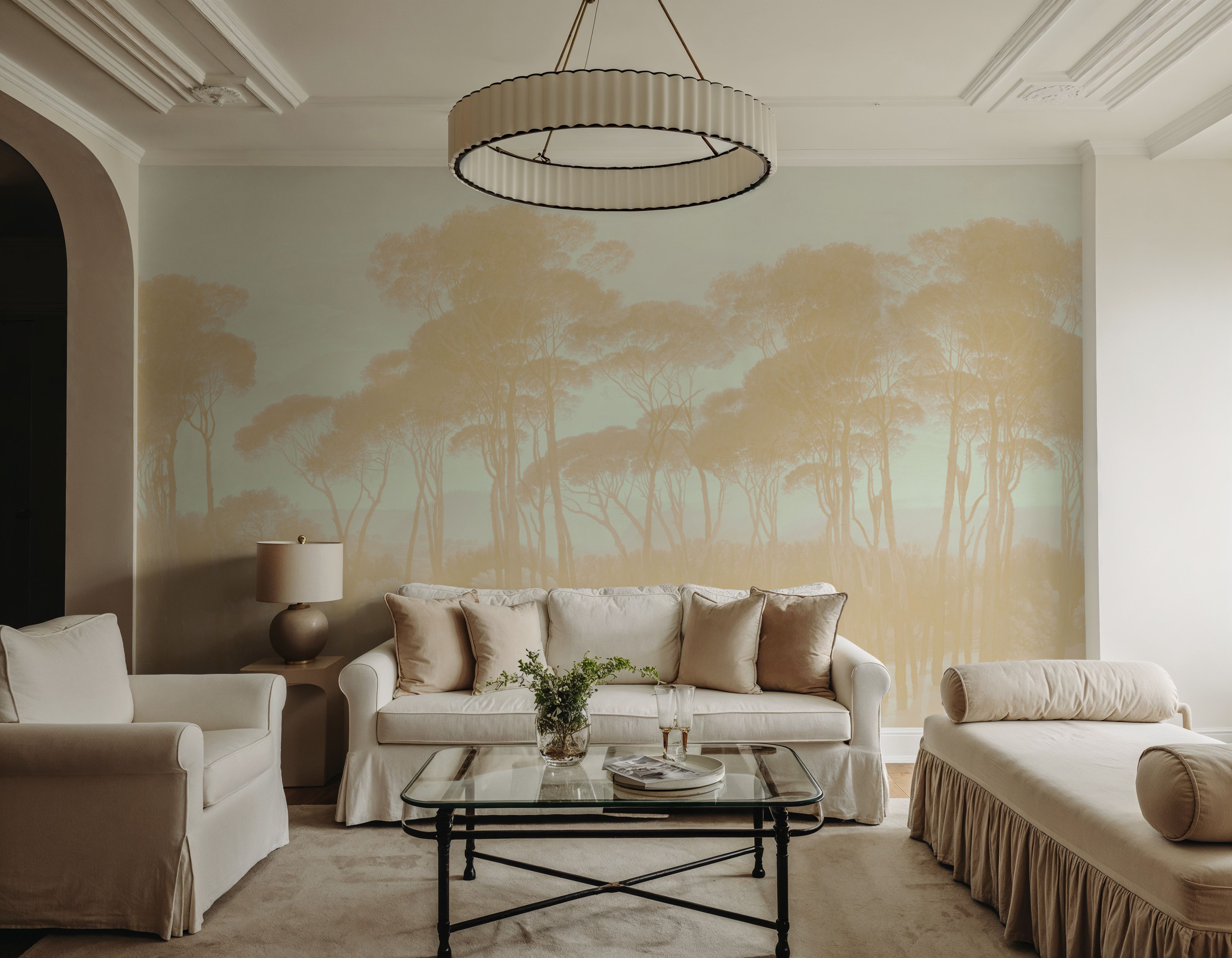 Mediterranean Pine Landscape, Apricot