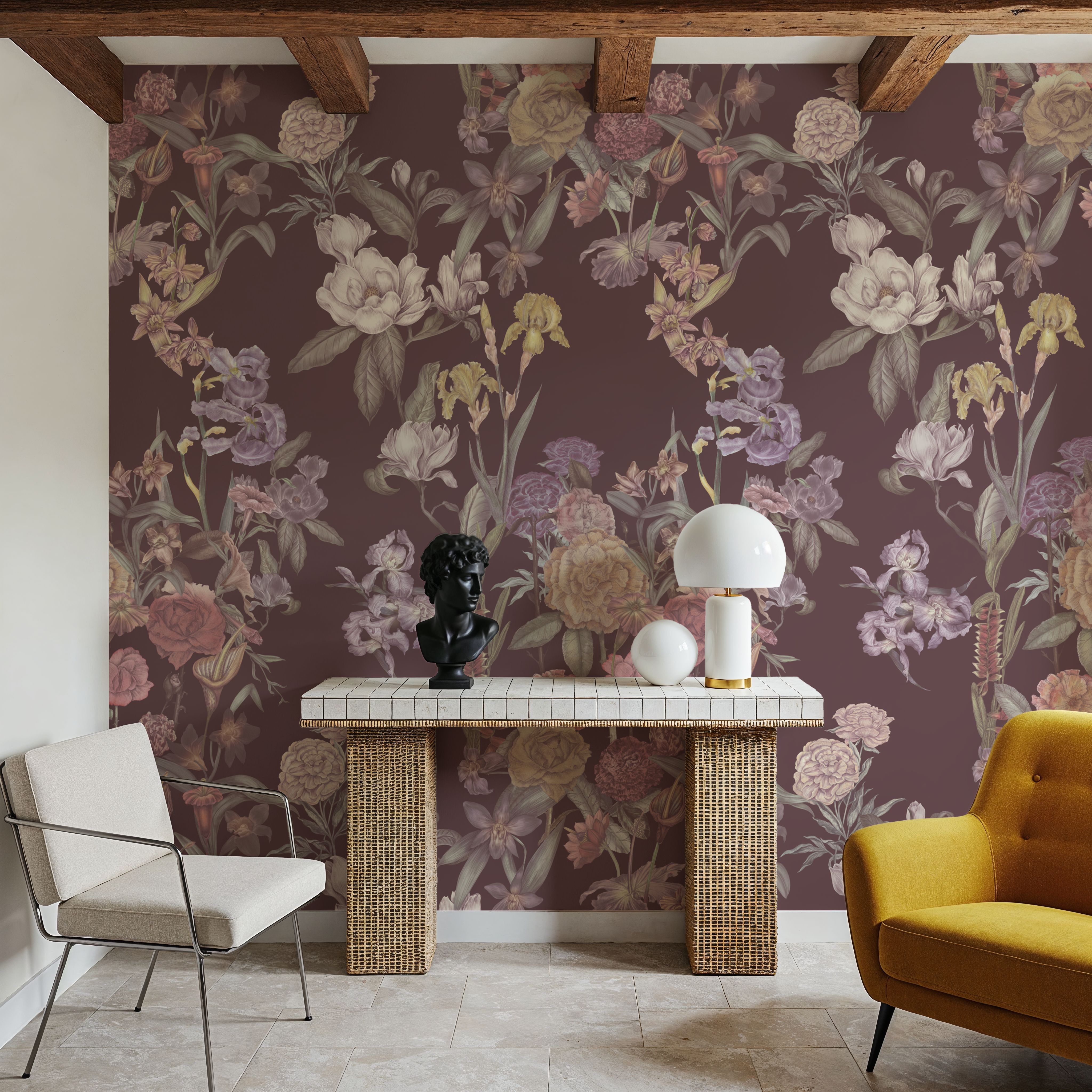 Floral Gaze, Dusty Rose