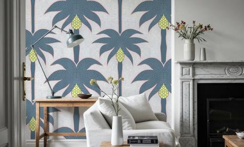 Graphic Palms, Teal