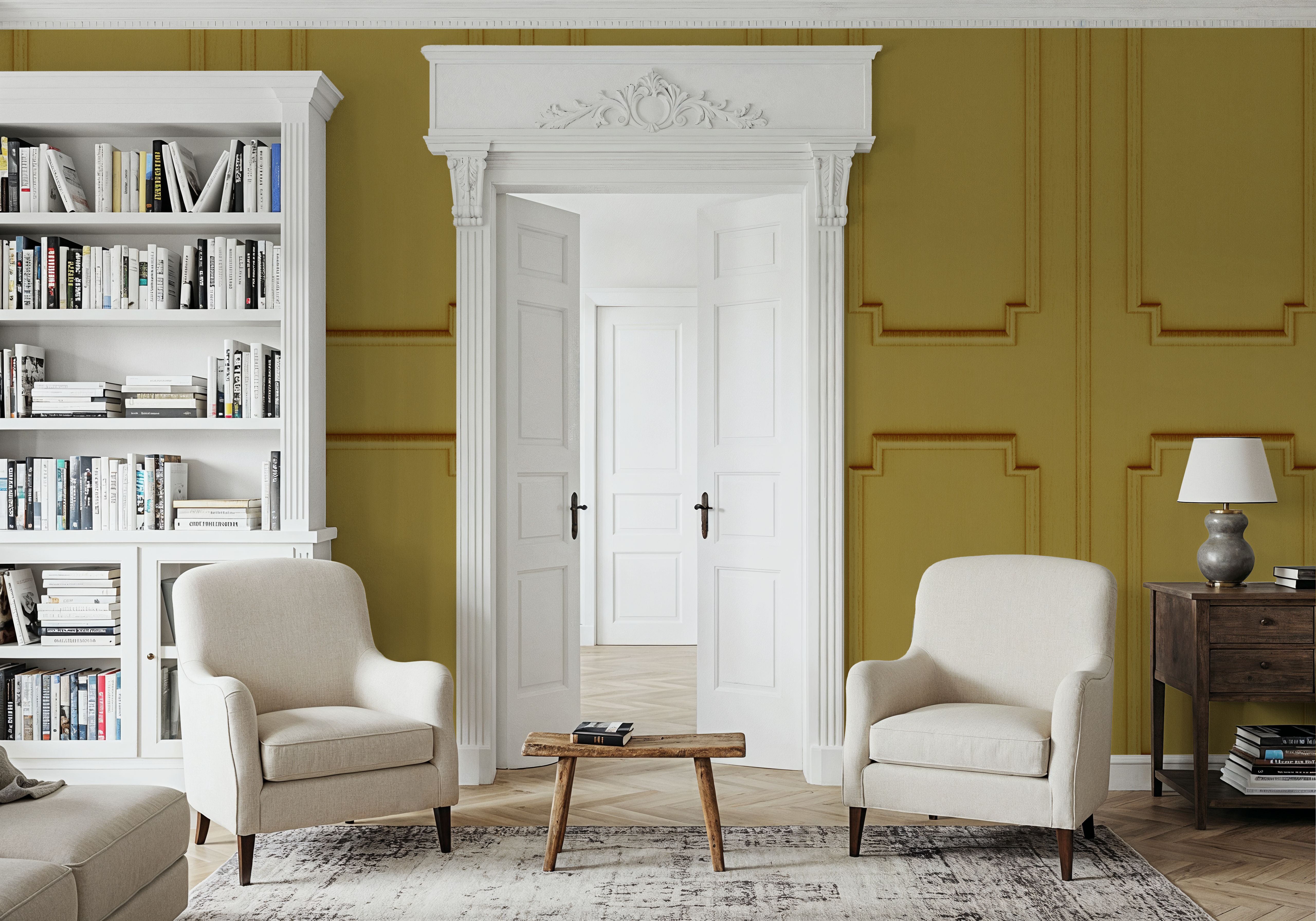 Faux Wall Panel Moulding, Sunflower Yellow