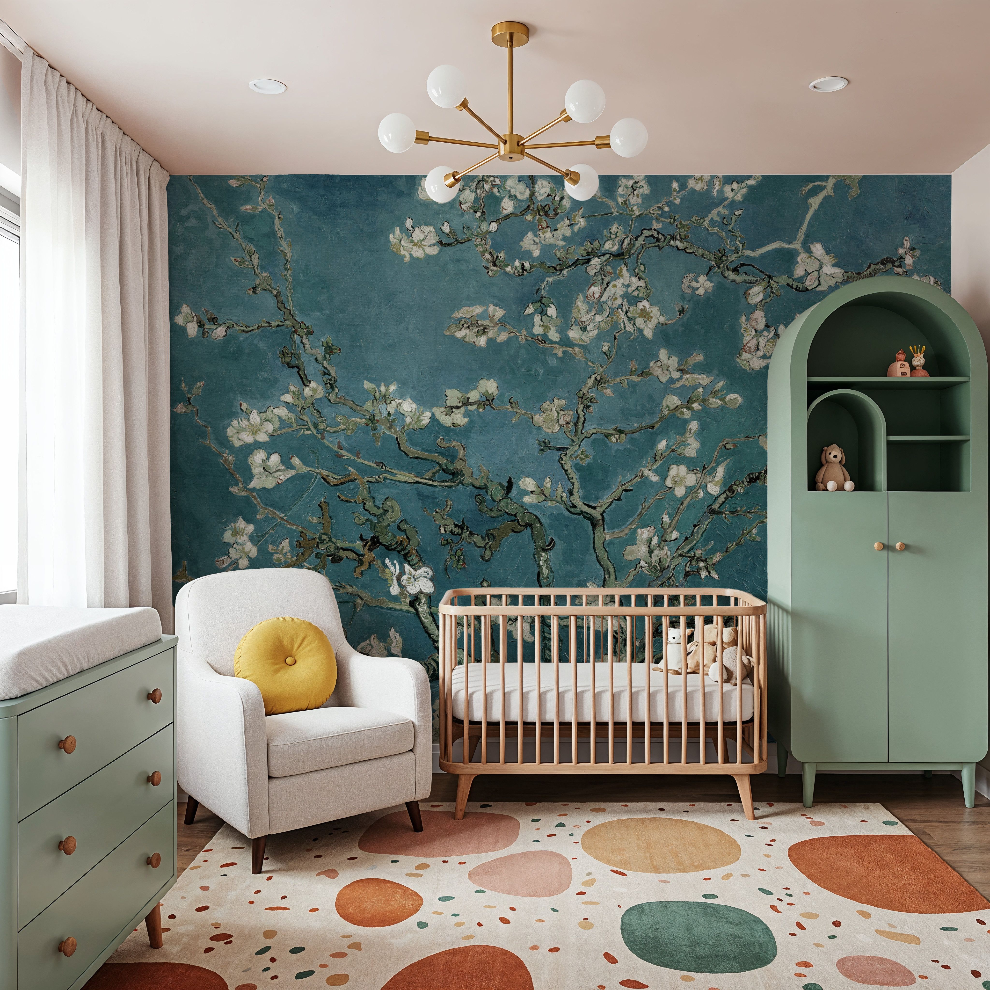 Almond Blossom, Teal Breeze