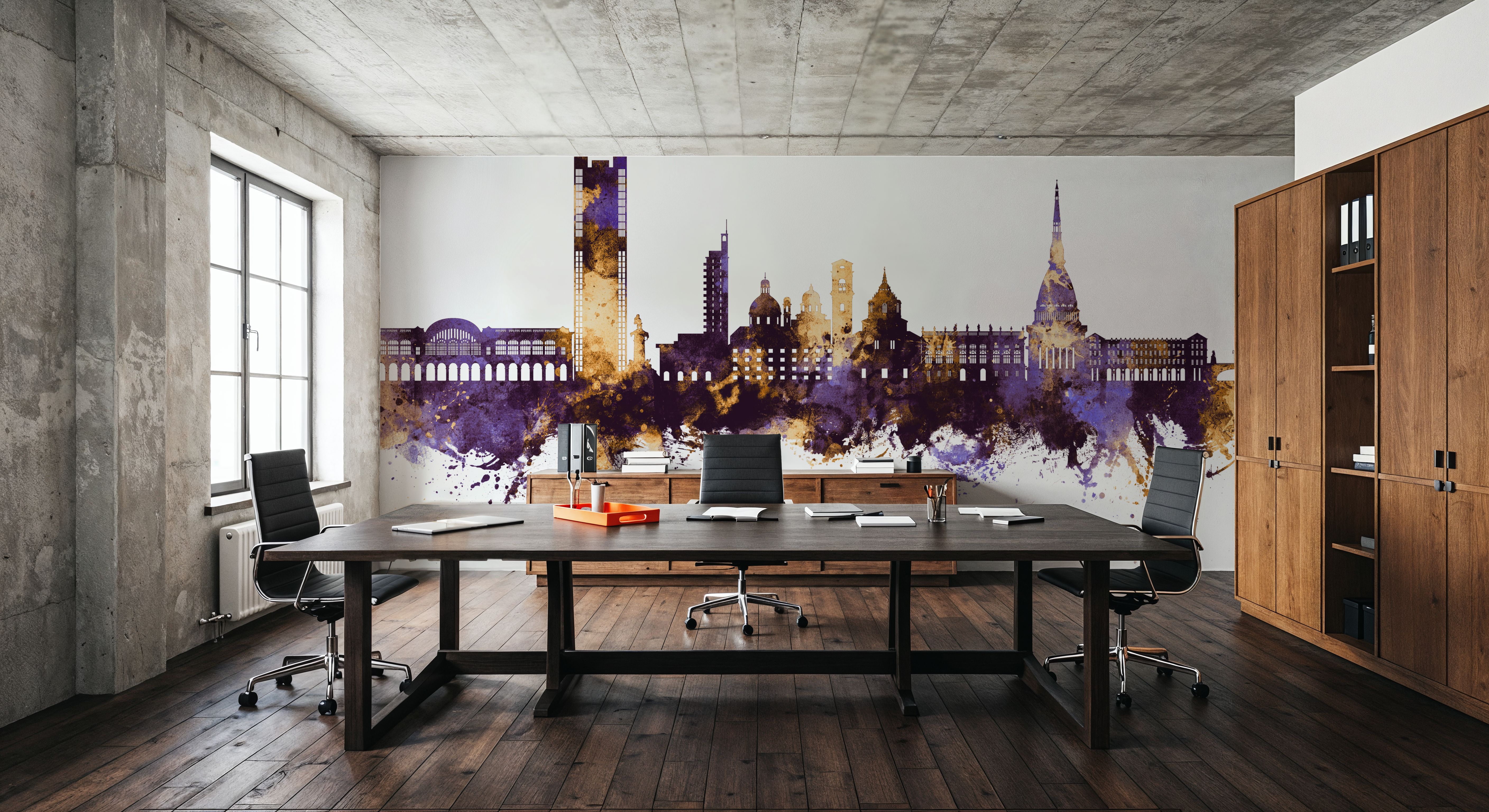 Turin Italy Purple & Gold