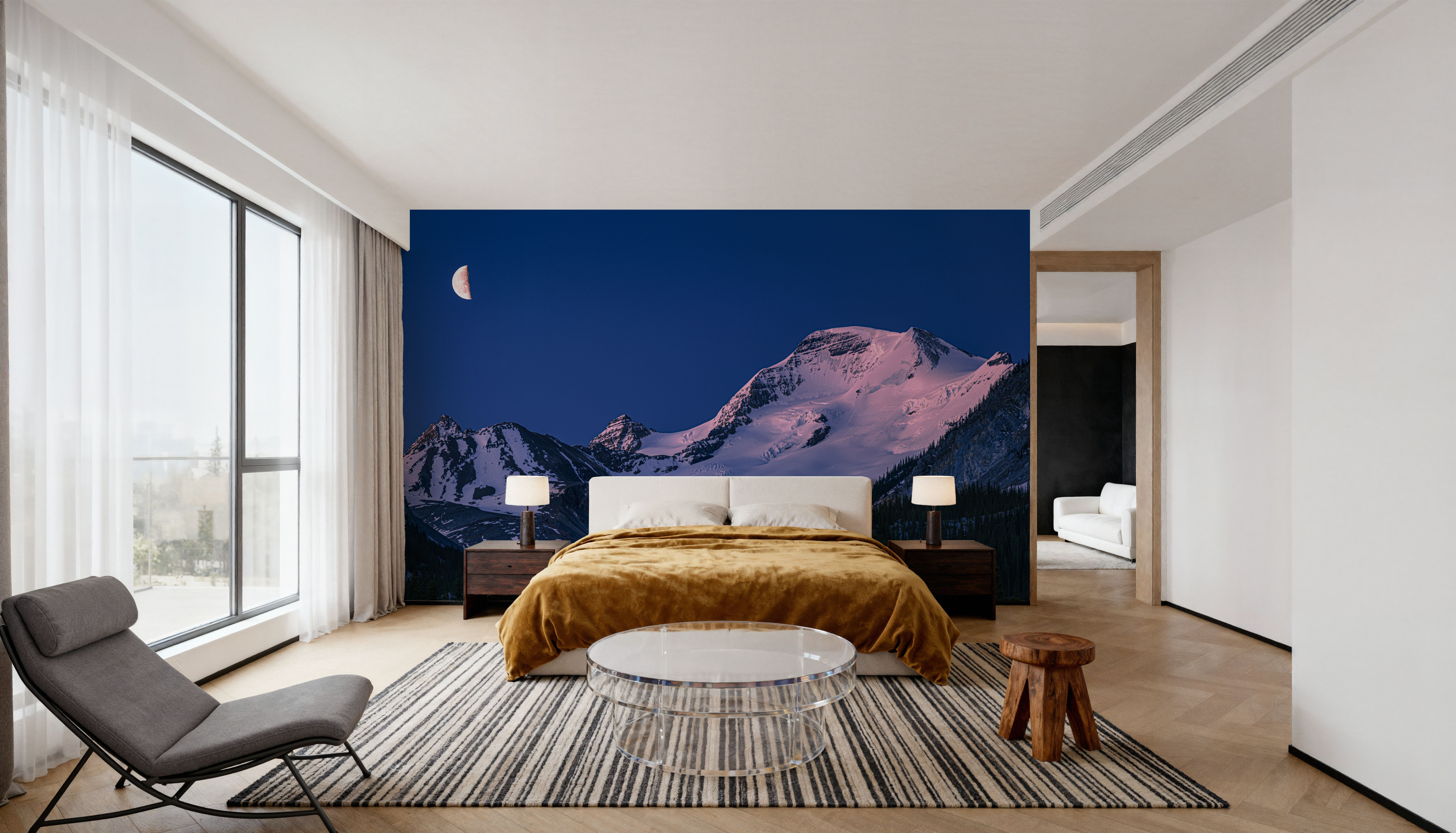 Mount Athabasca Moon