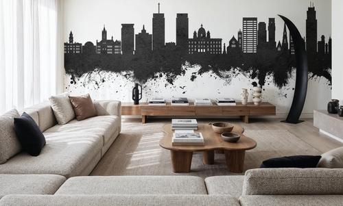 Syracuse New York Skyline Black & White