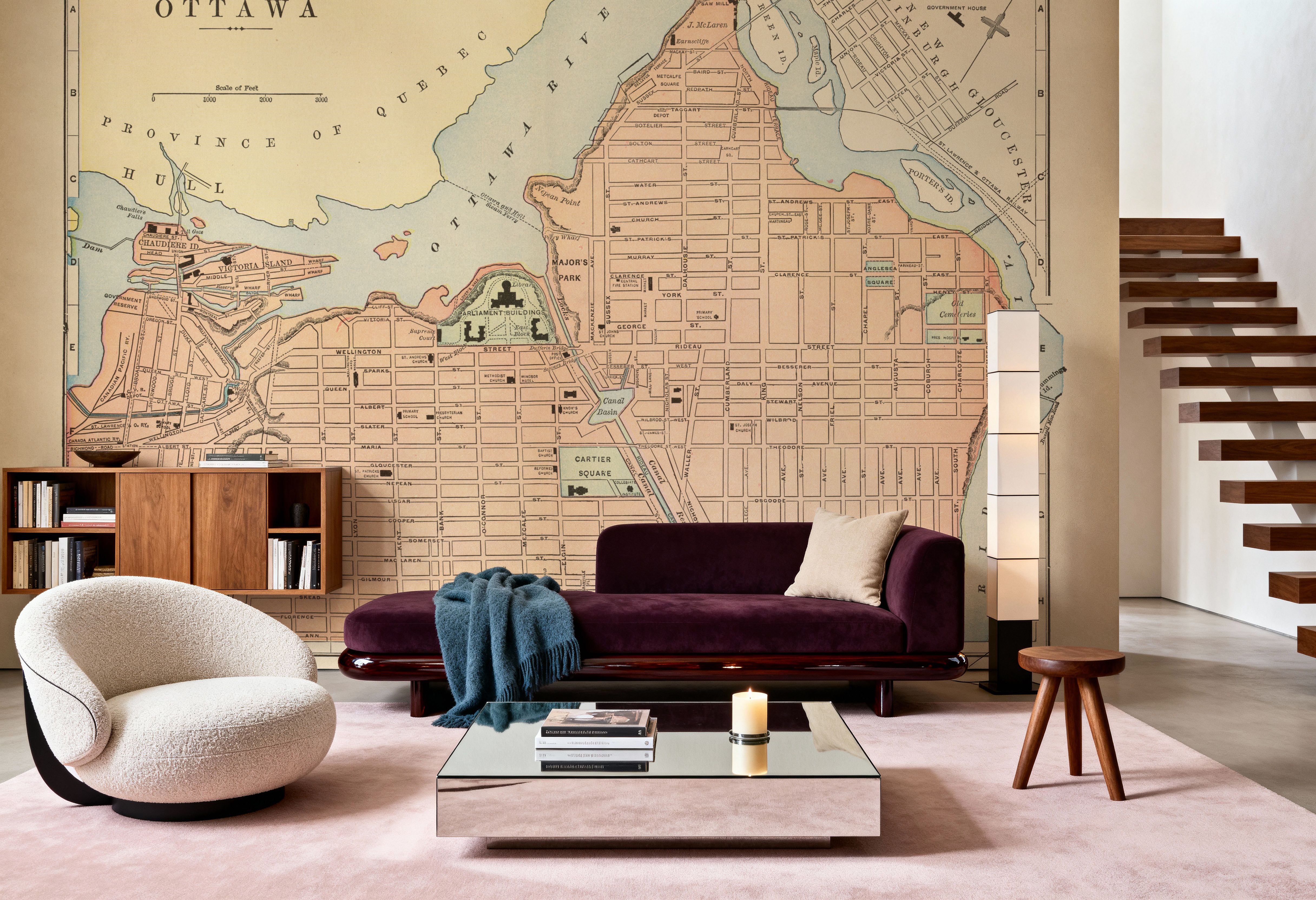 Map of Ottawa, Wallpaper