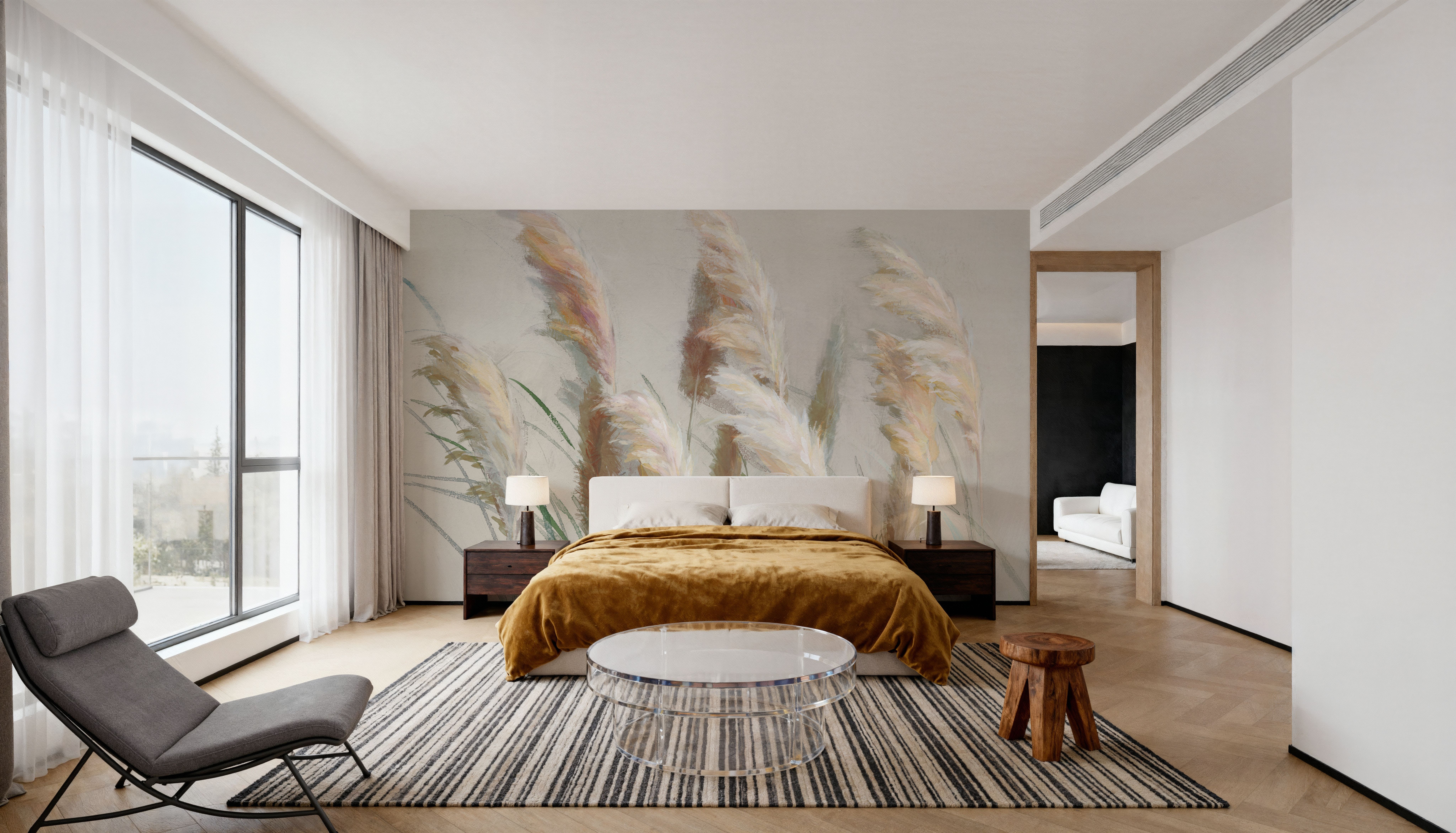 Neutral Pampas Grasses