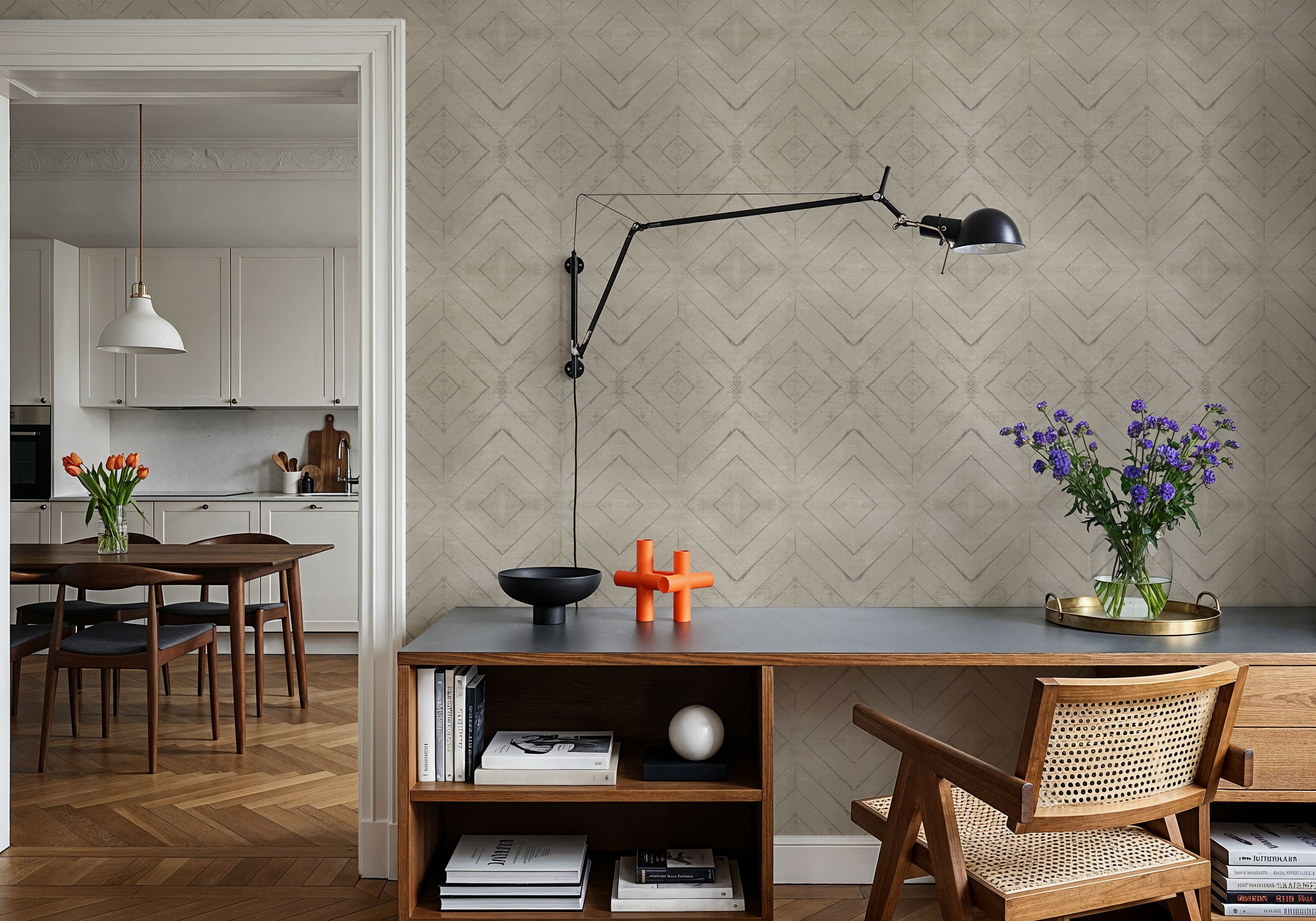 Country Flooring Beige, Wallpaper