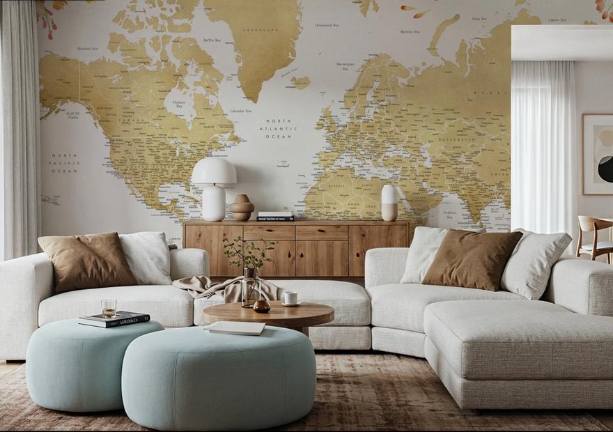 World Map Cities - Blythe