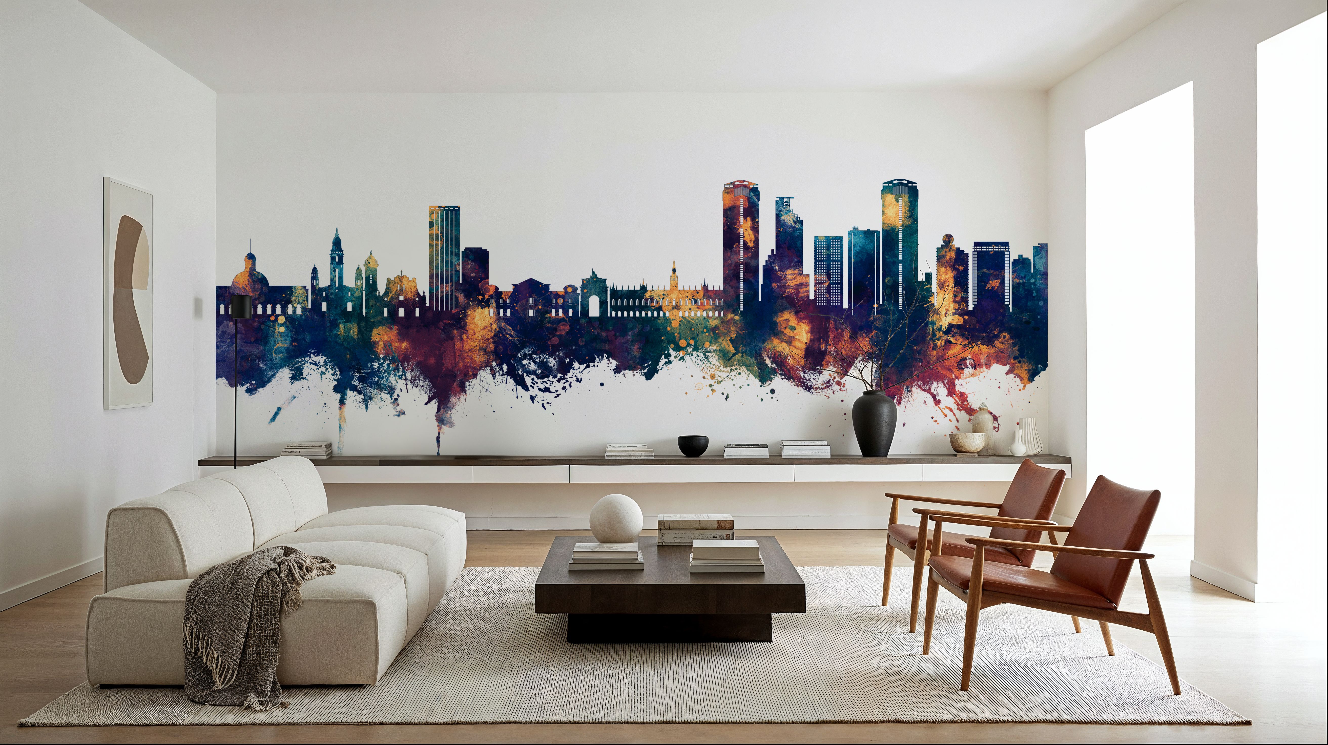 Caracas Skyline Blue & Bronze