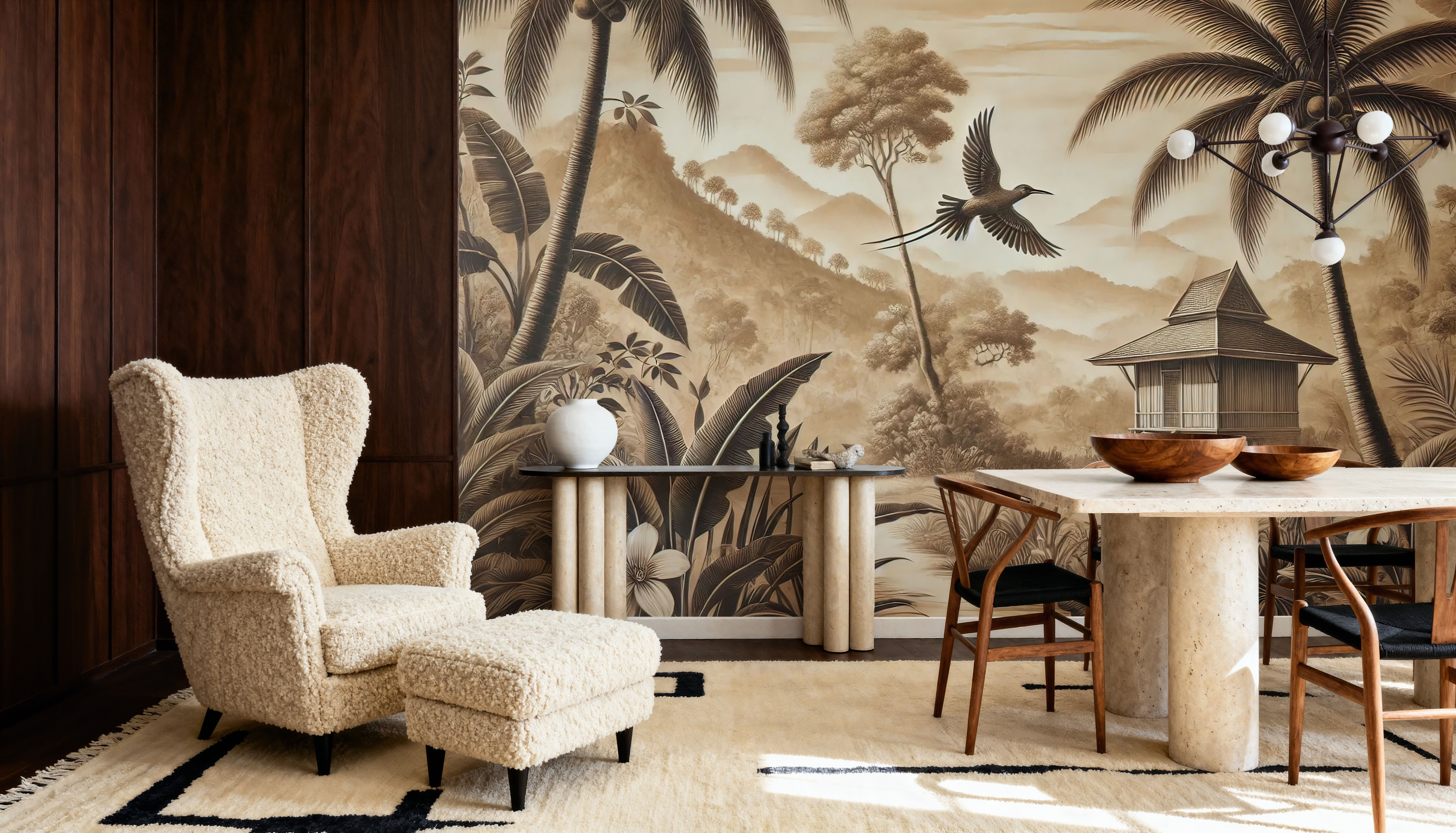 Bird Among Palms