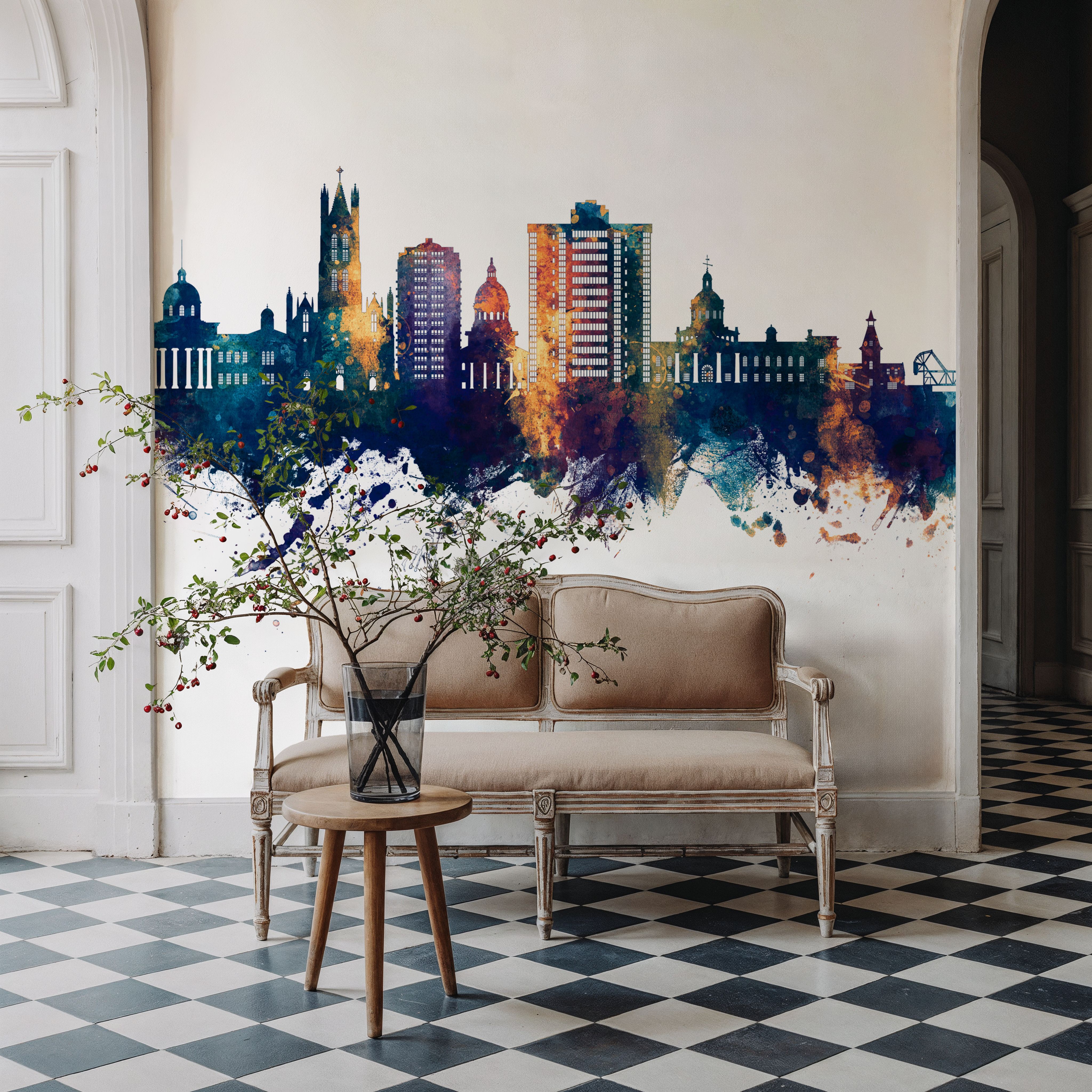 Kingston Canada Skyline Blue & Bronze