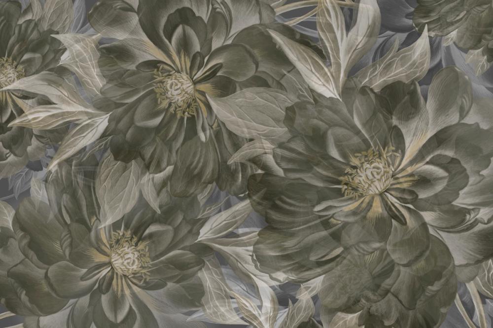 Peony Study - Seaweed and Stone