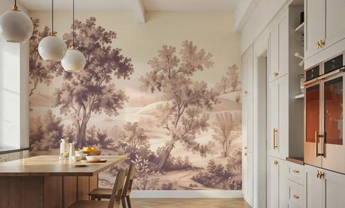 Pastoral Toile, Maple Beige