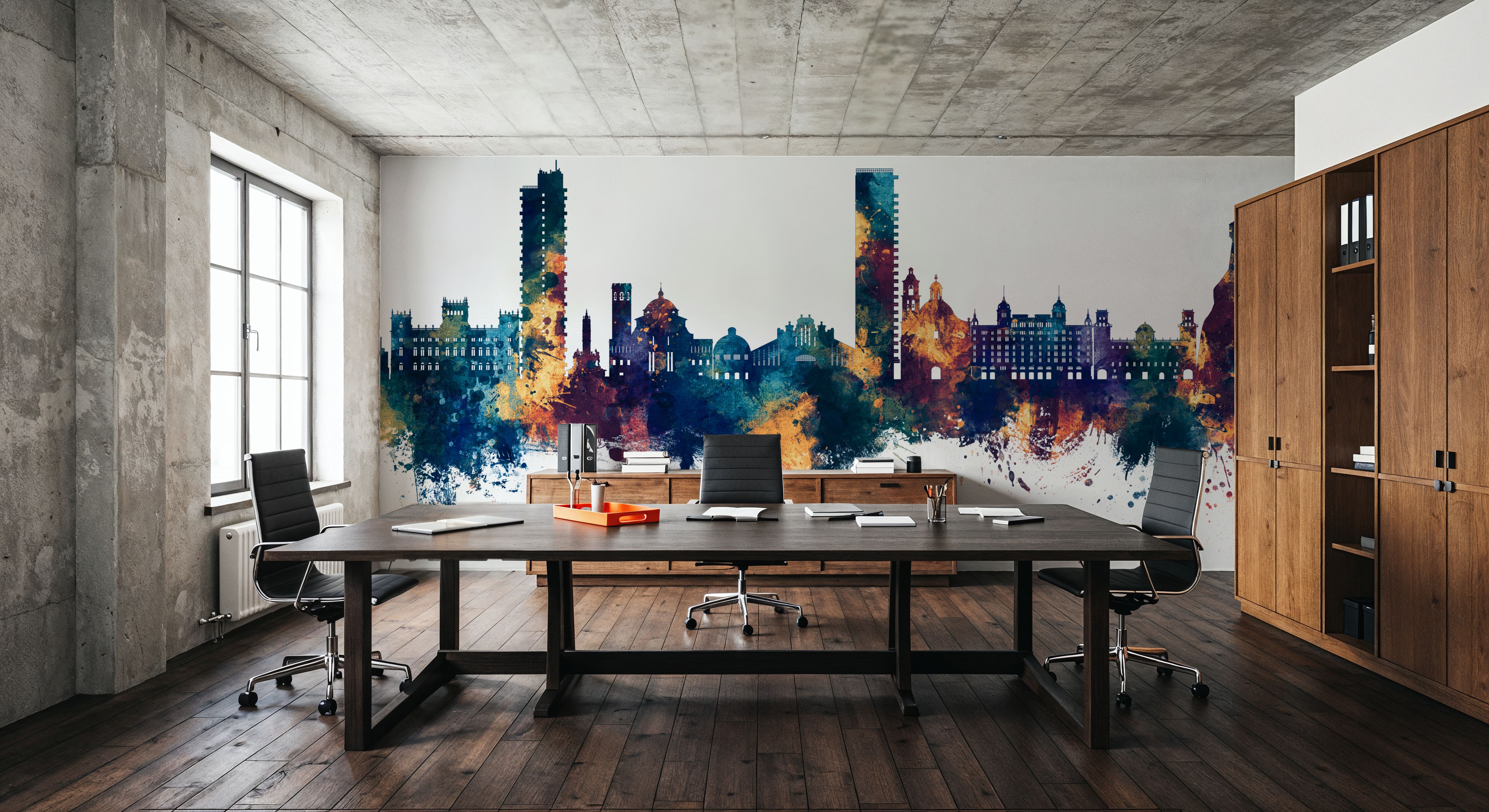 Alicante Spain Skyline Blue & Bronze, Tapeten