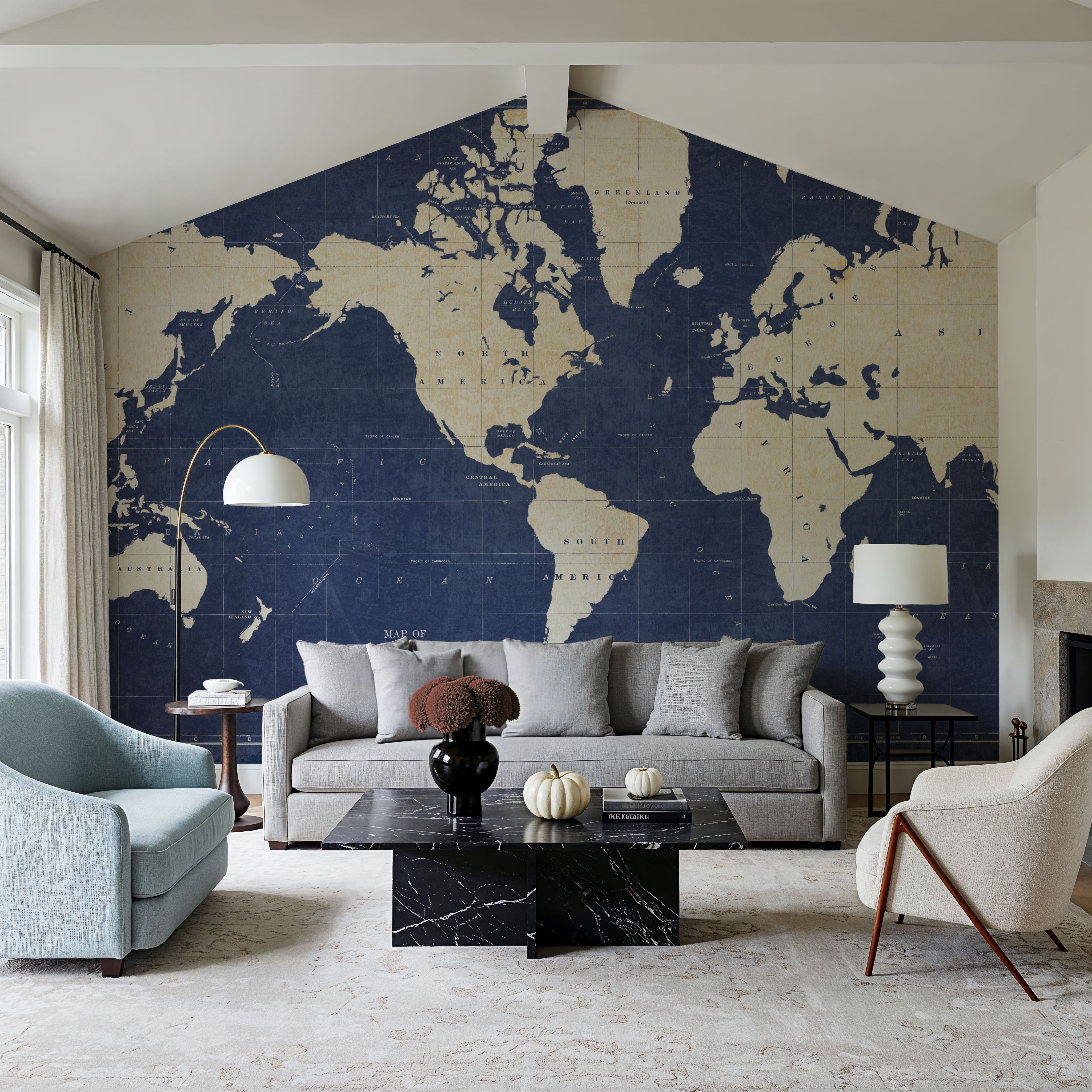 Blueprint World Map Dark