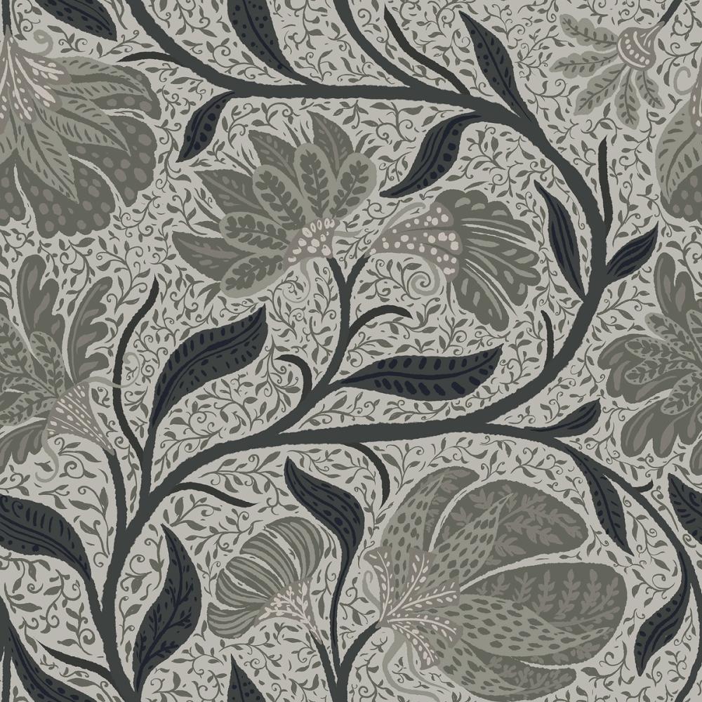 Indial Floral, Graphite on Slate