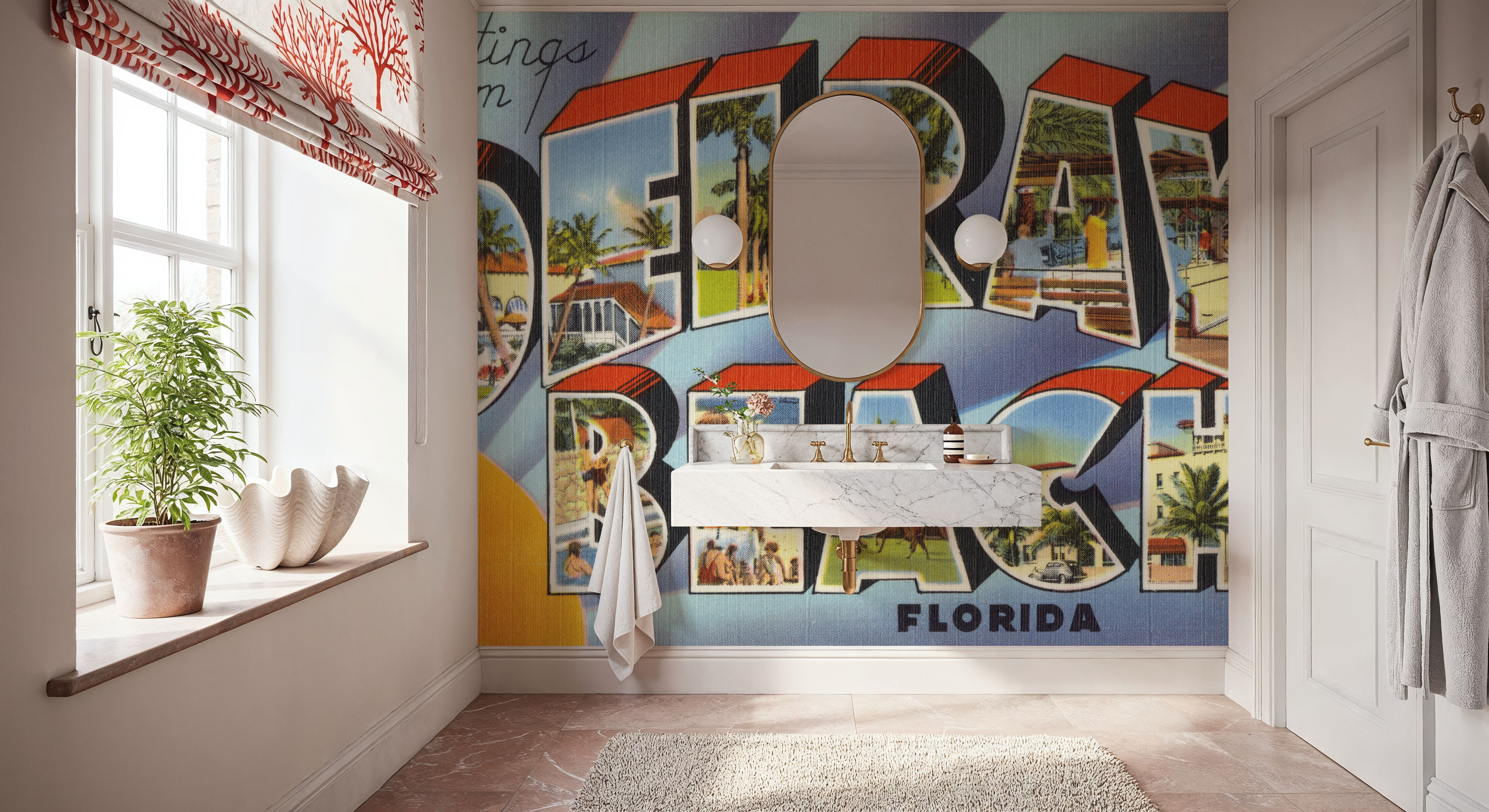 Greetings from Delray Beach - Screenprint Postcard