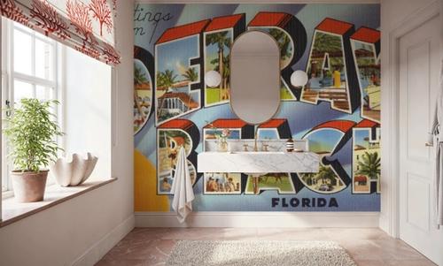 Greetings from Delray Beach - Screenprint Postcard
