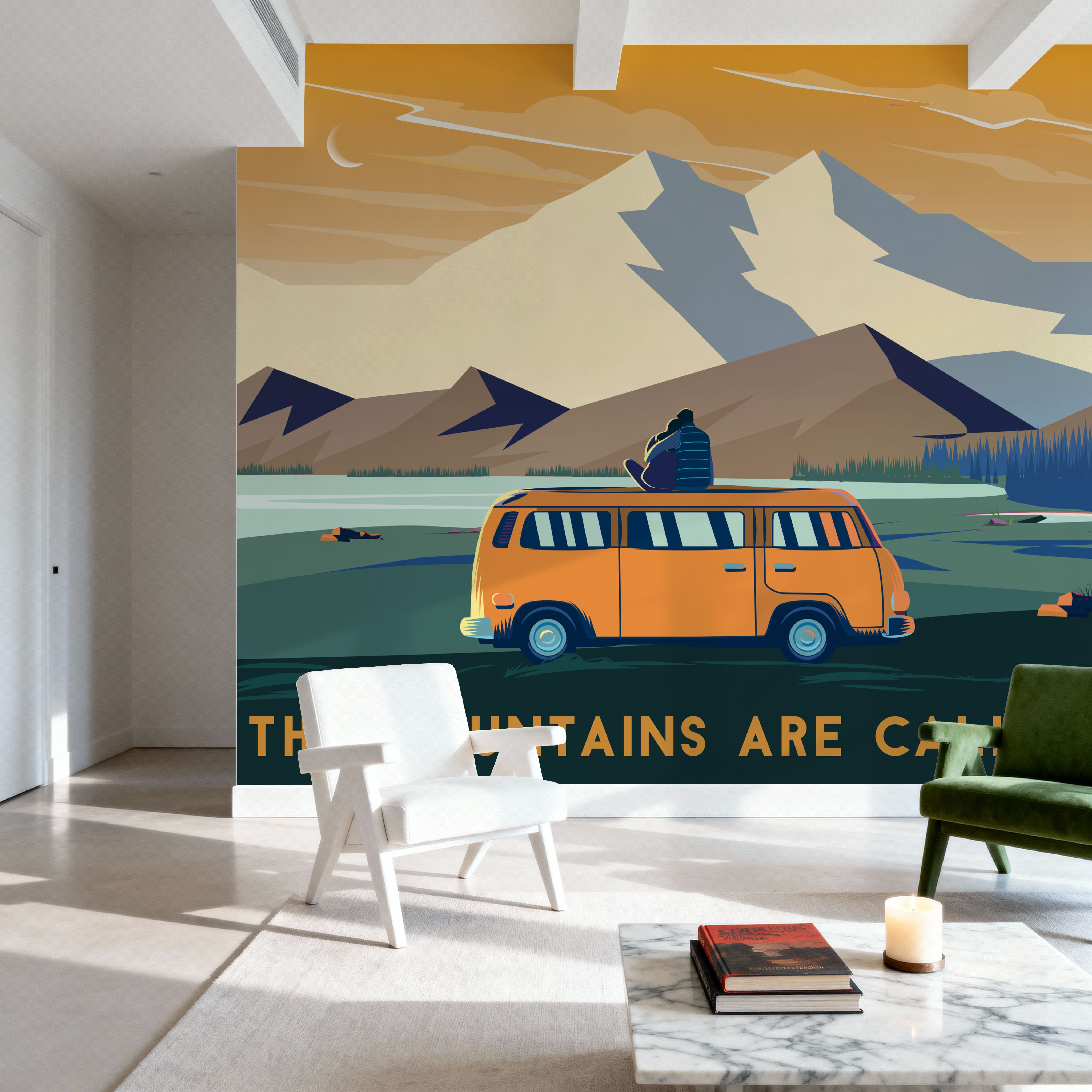 The Mountains Are Calling, Wallpaper