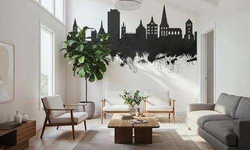 Rostock Germnay Skyline Black & White