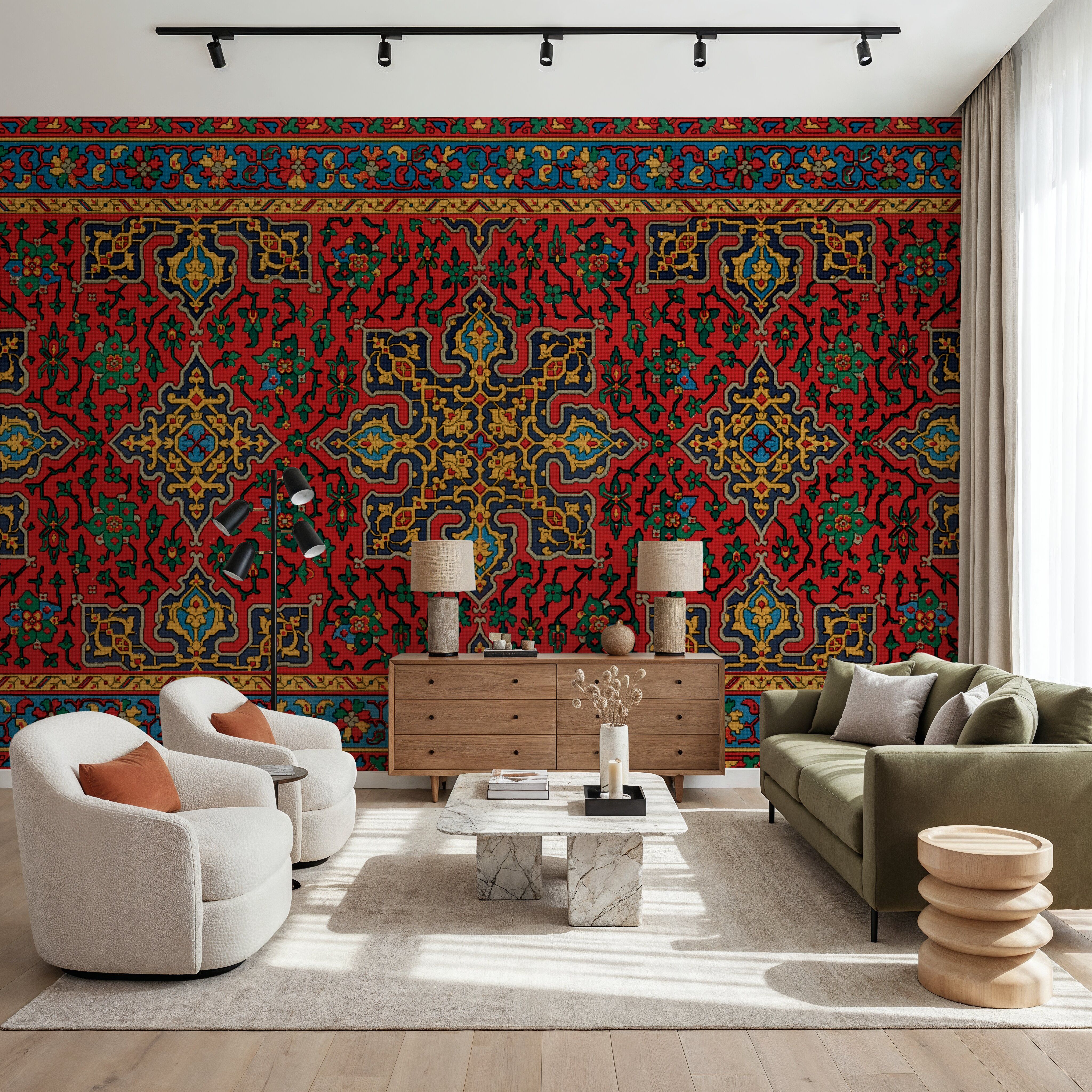 Carpet Walls & Wallpaper Ceilings