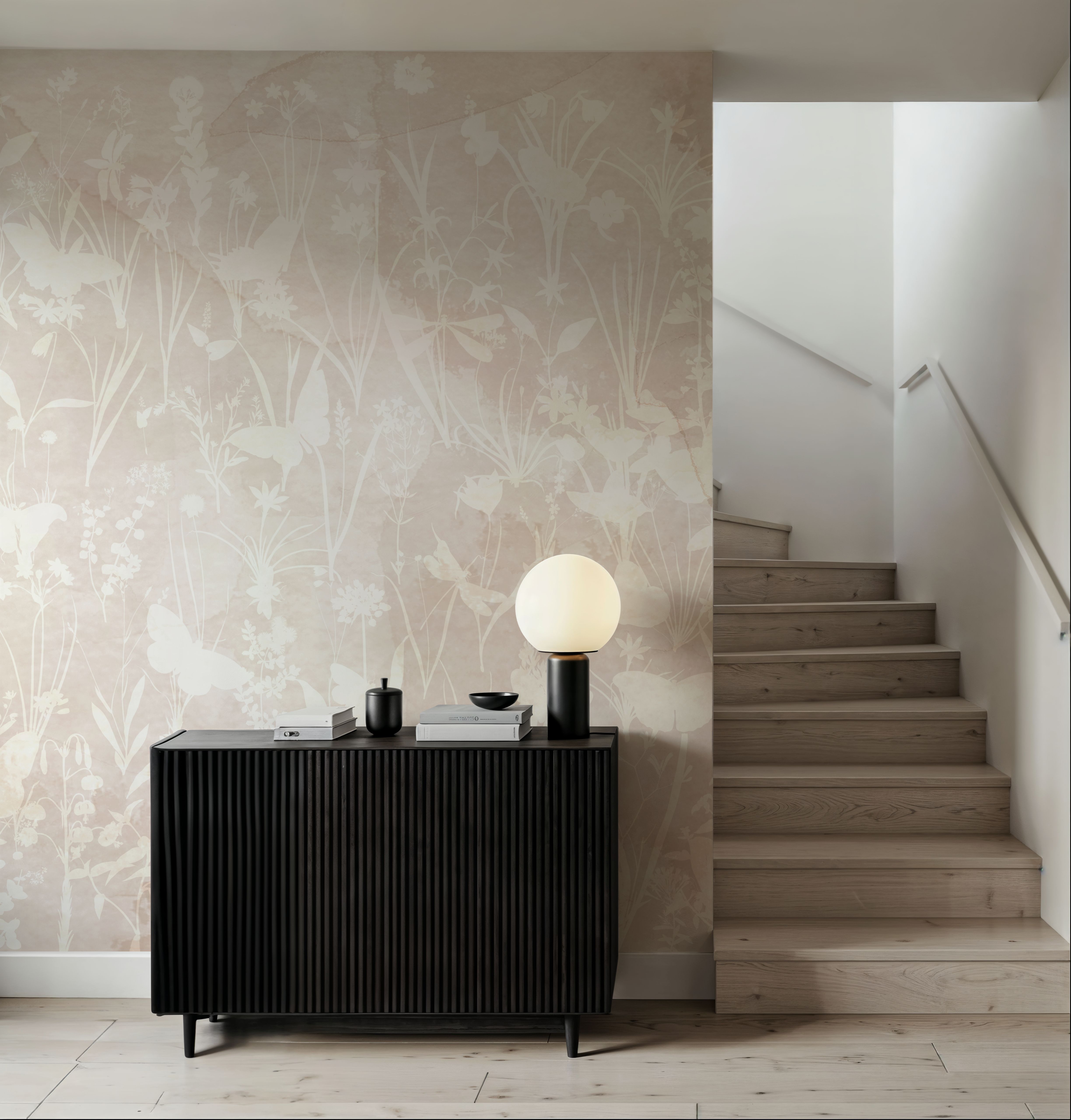 Herbals and Butterflies Double Silhouette Beige