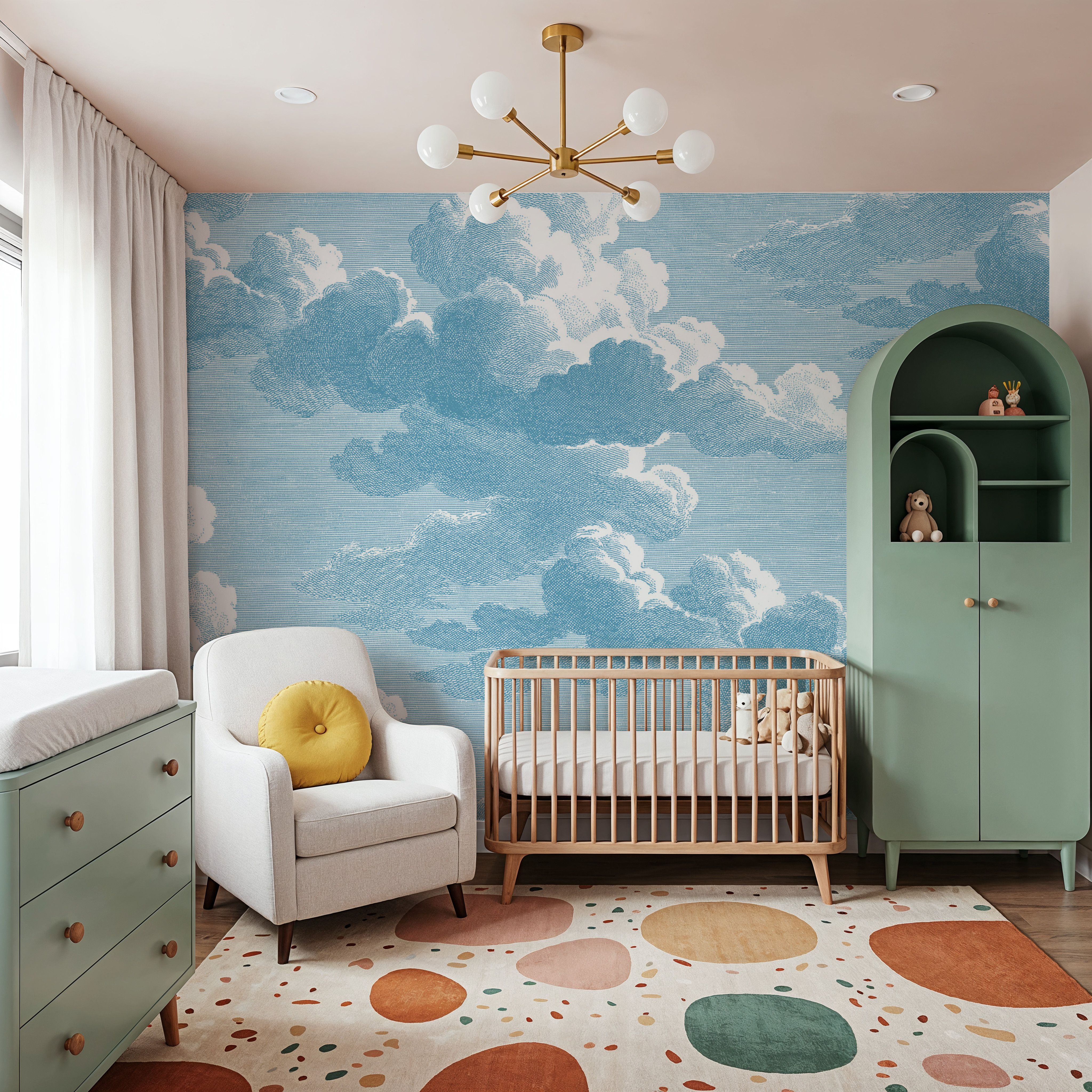 Intaglio Clouds, Washed Demin