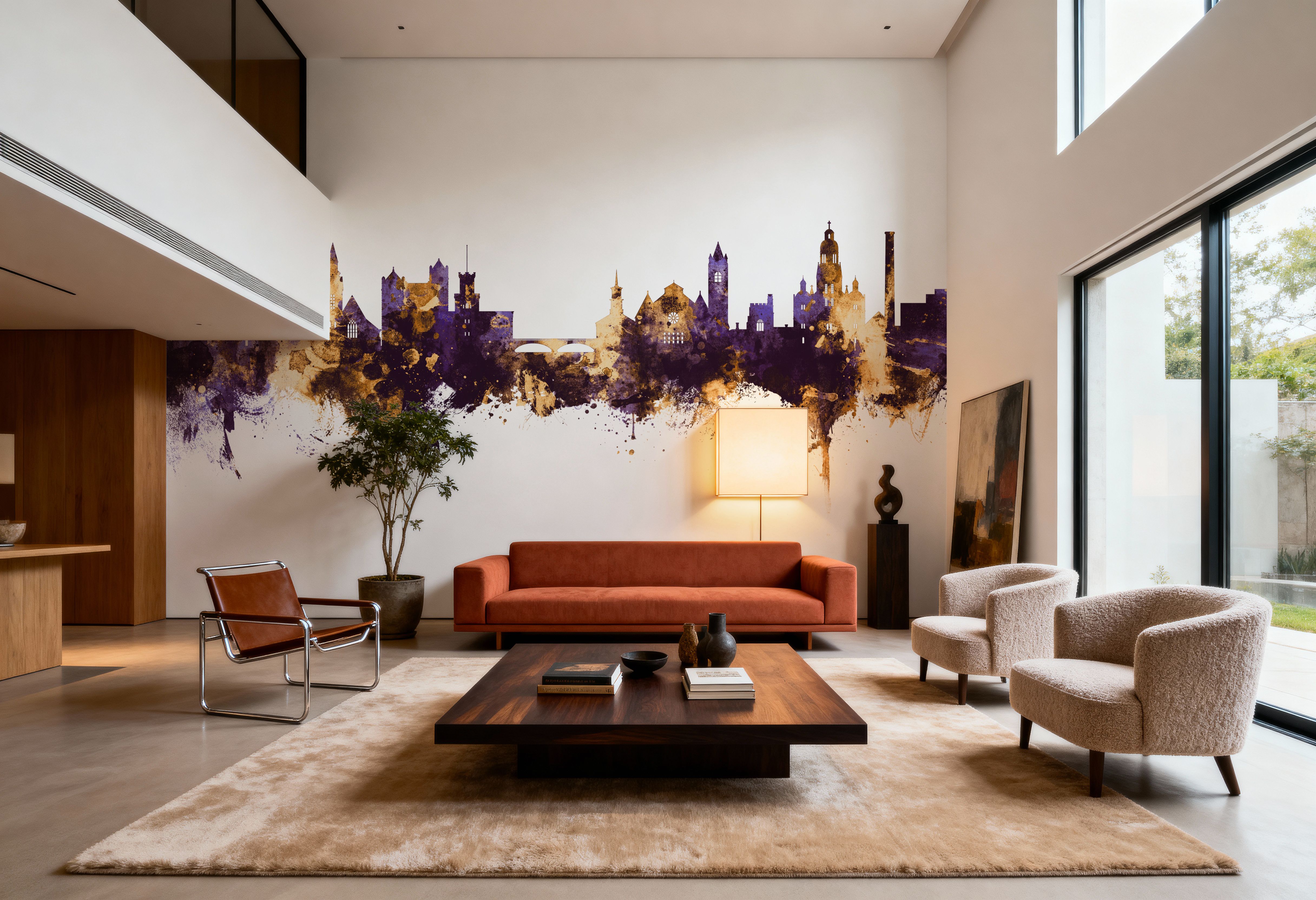 Nashua New Hampshire Skyline Purple & Gold