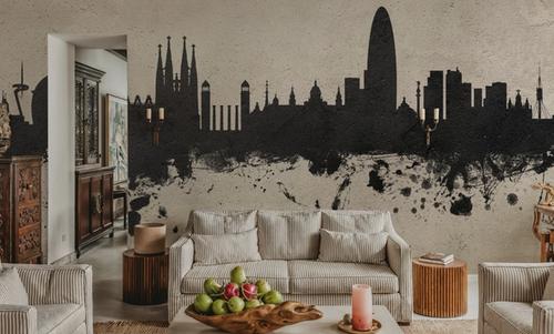 Barcelona Skyline Concrete