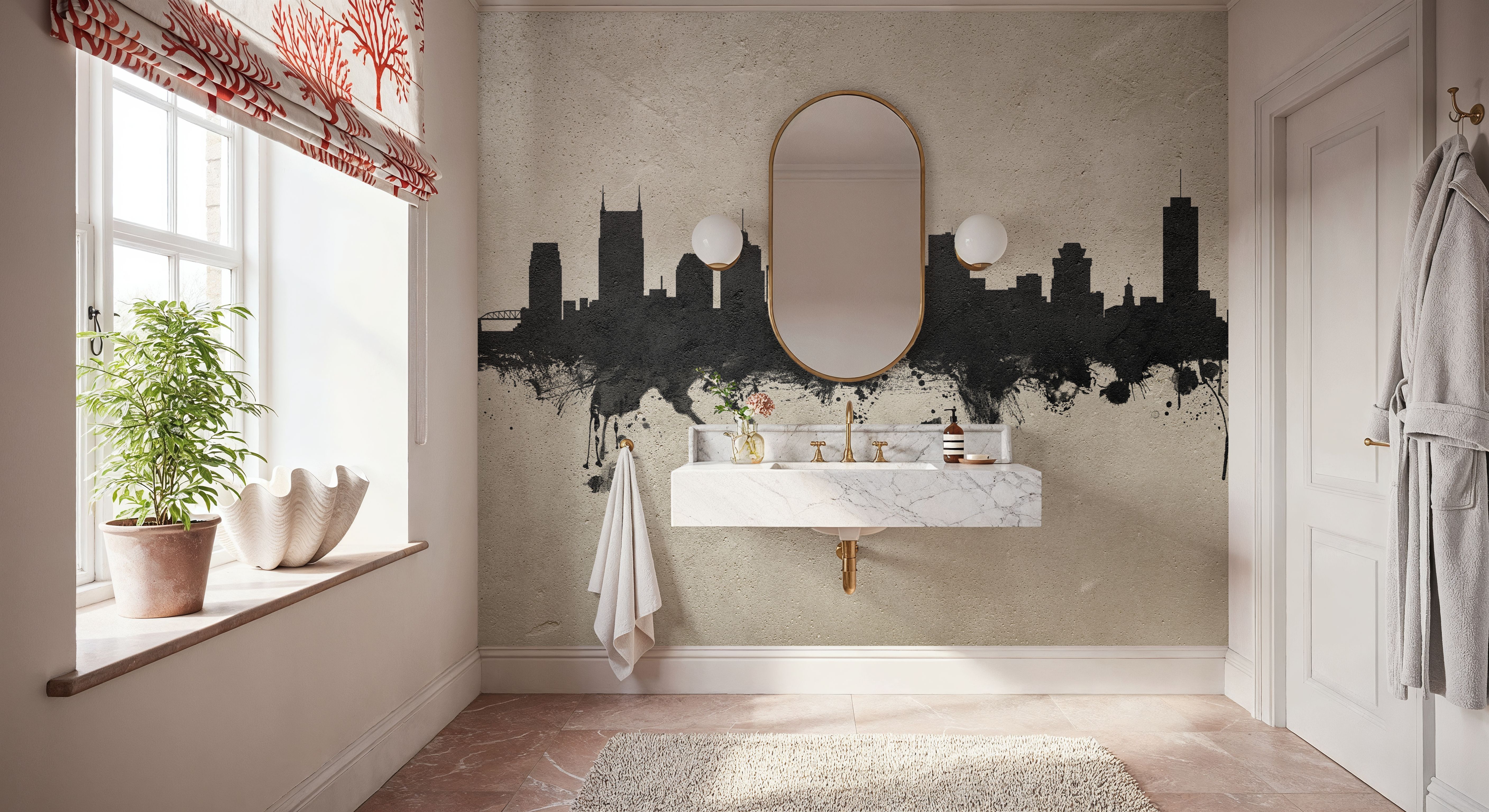 Nashville Tennessee Skyline Concrete, Wallpaper