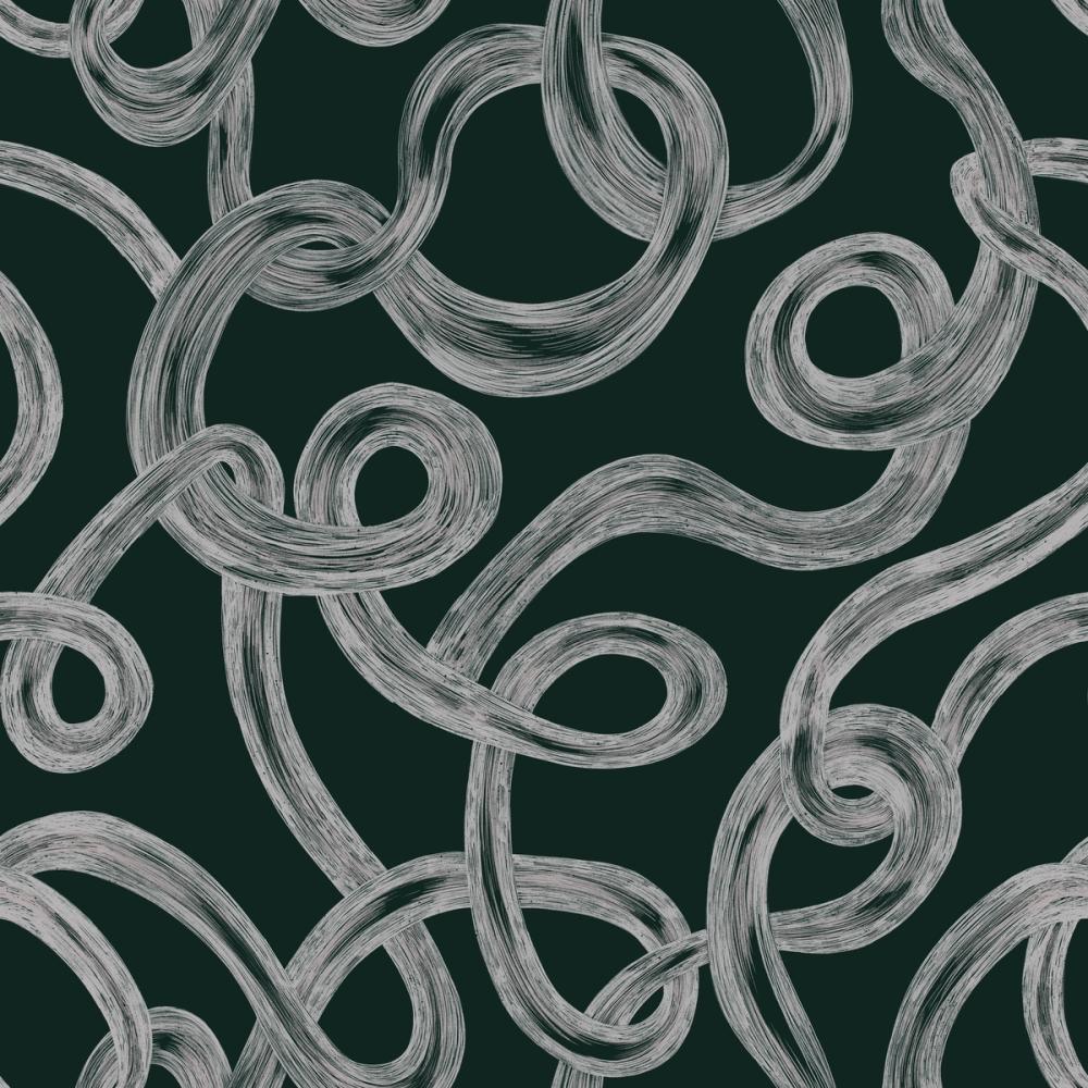 Swirl, White on Dark Foliage