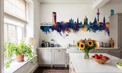 Mannheim Germany Skyline Blue & Bronze