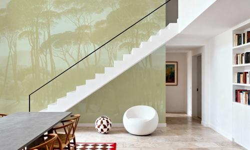 Mediterranean Pine Landscape, Greenish Beige