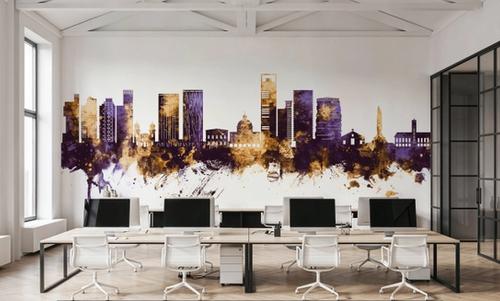 Luanda Skyline Purple & Gold