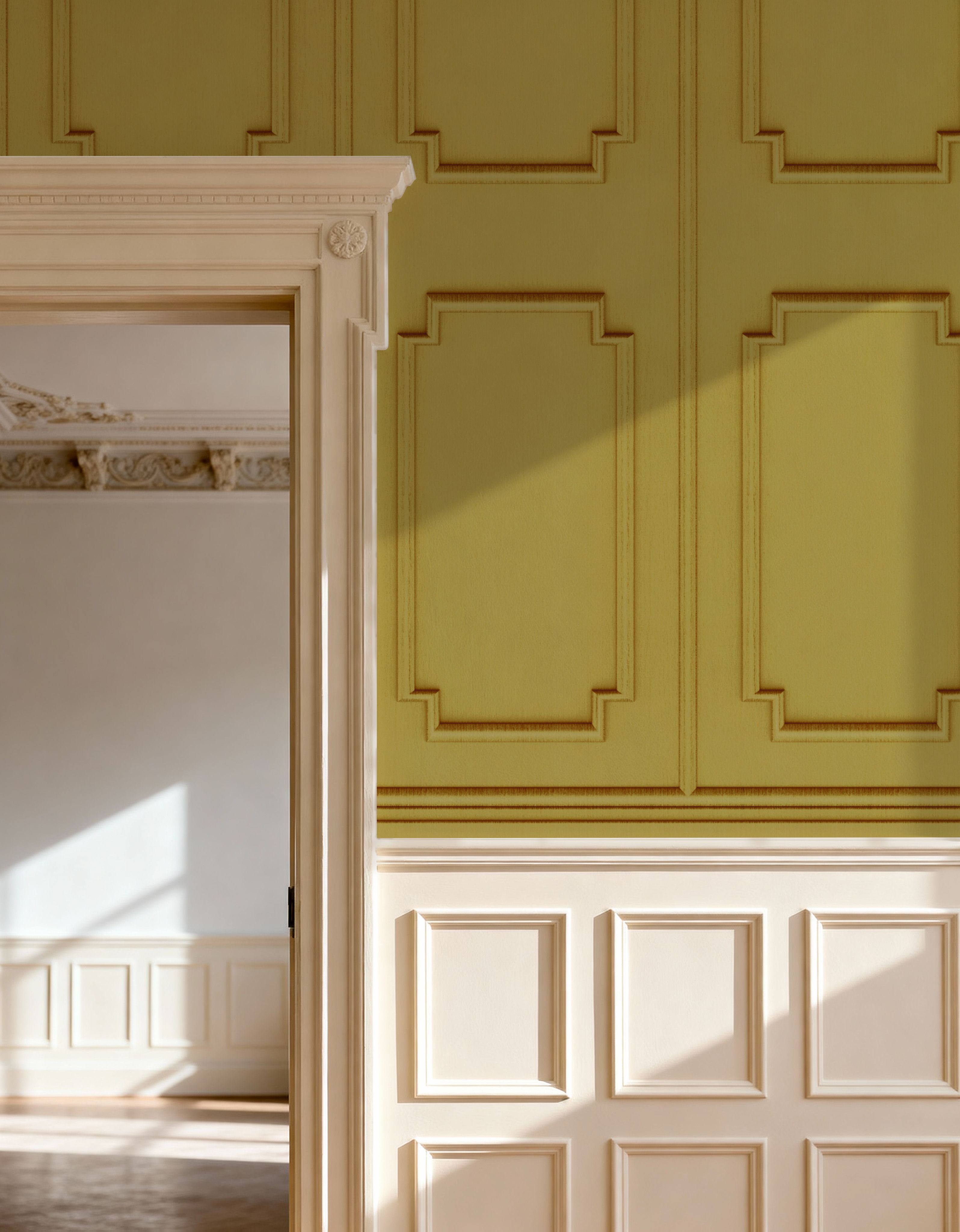 Faux Wall Panel Moulding, Sunflower Yellow