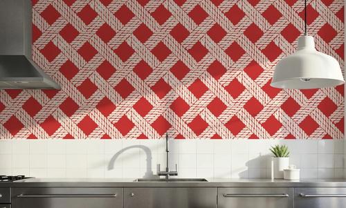 Seafood Shanty White On Red I