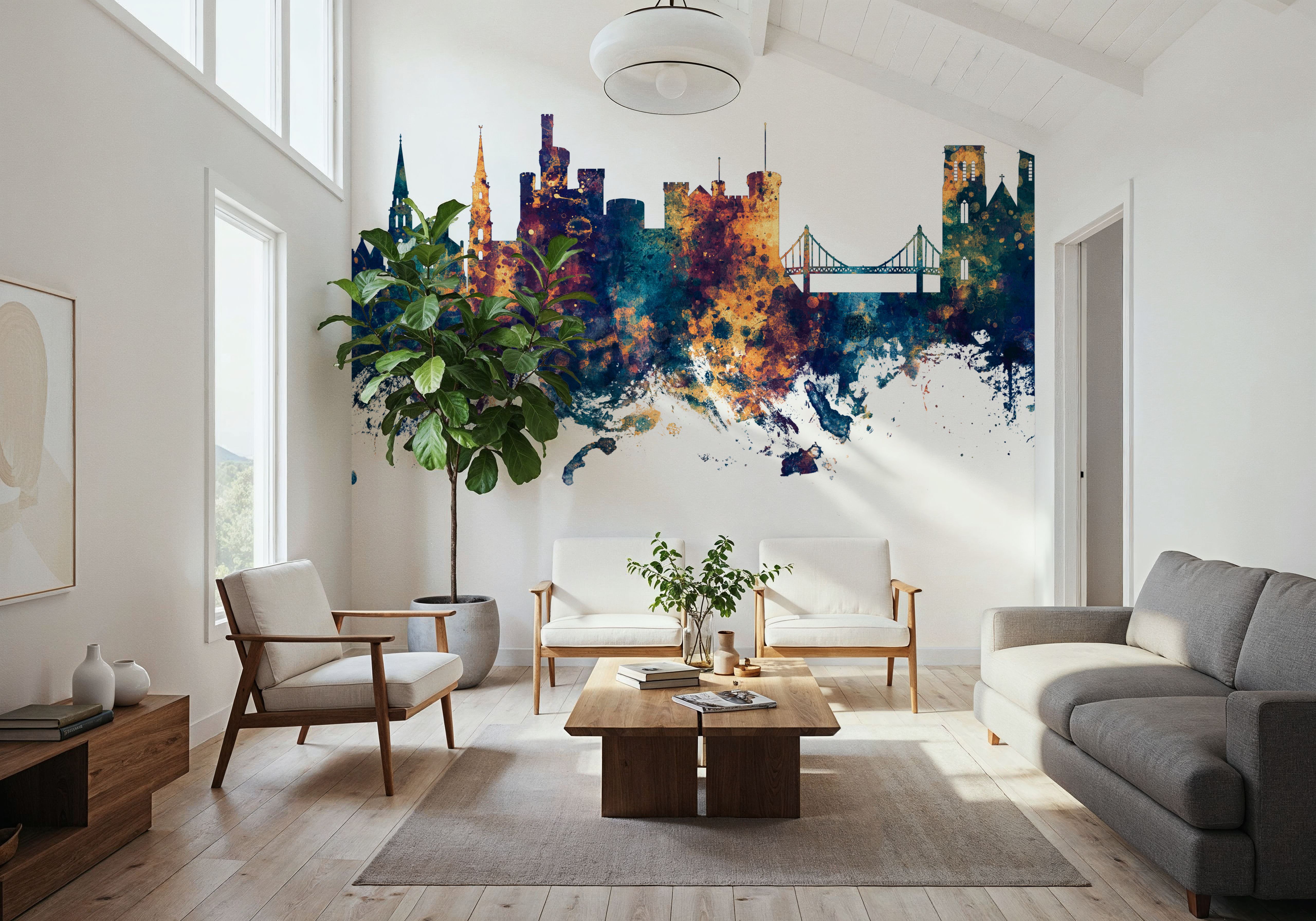 Inverness Scotland Skyline Blue & Bronze