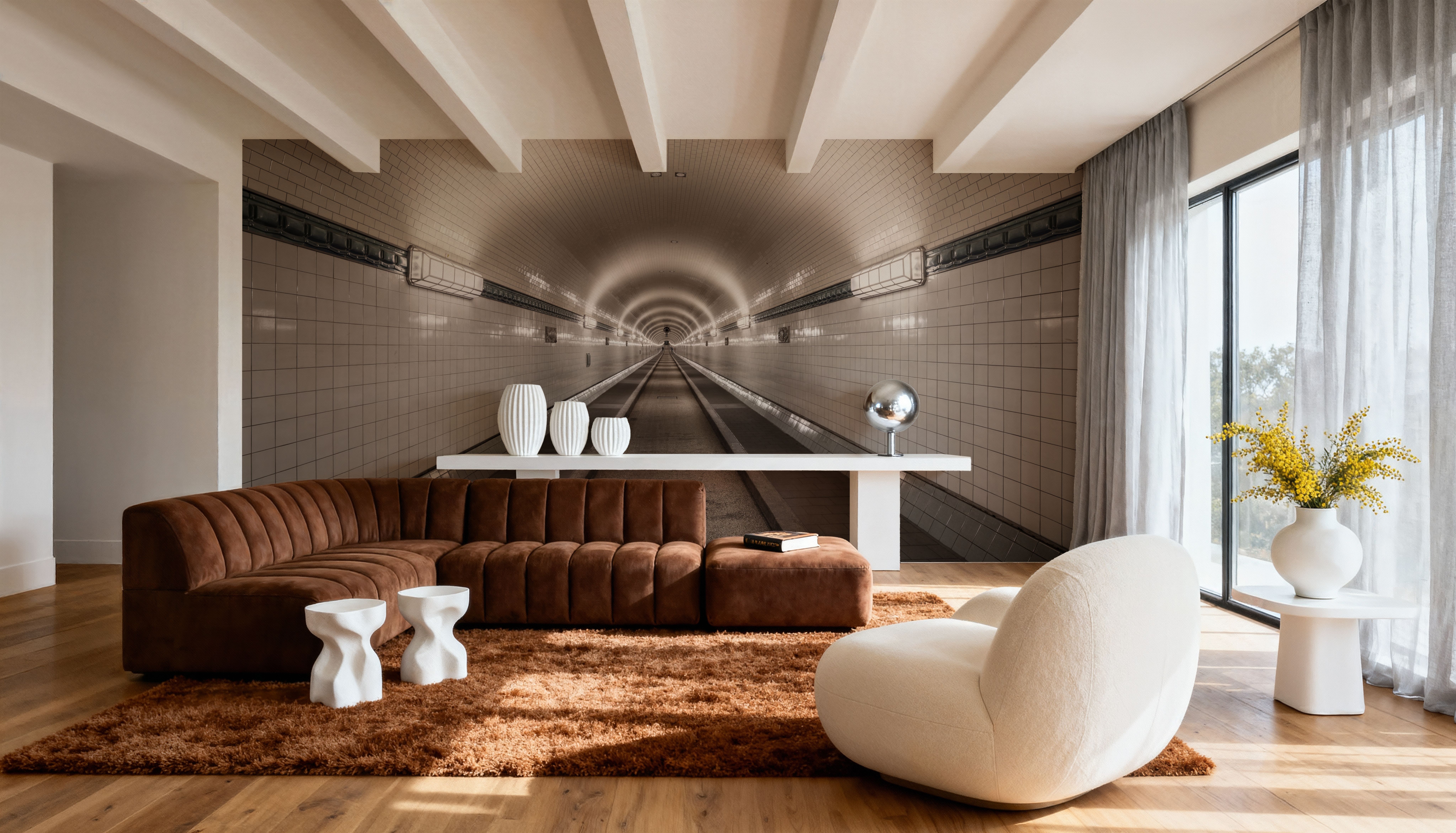 Luminous Tunnel, Papier peint