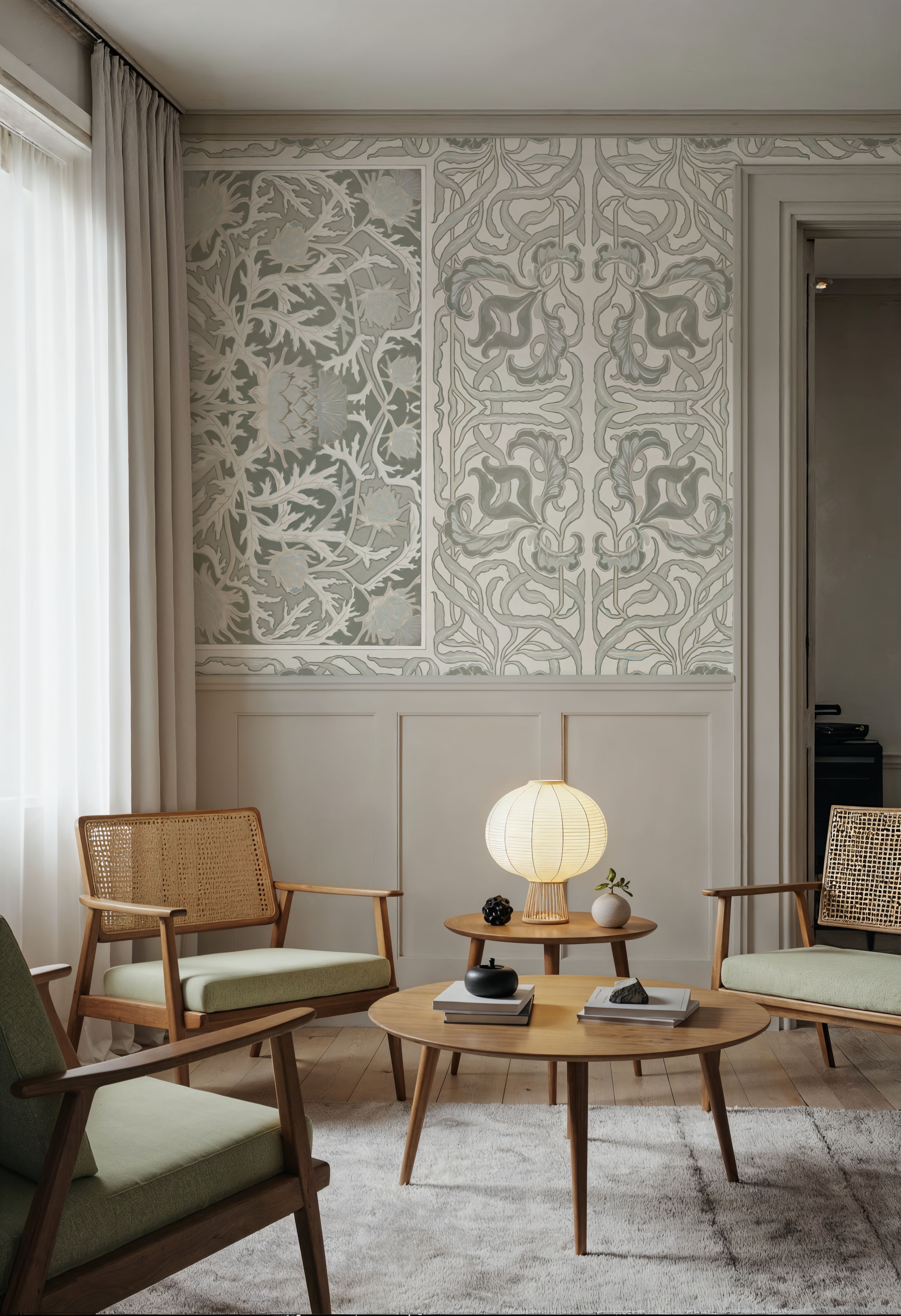 Iris & Thistle Ornament, Sage