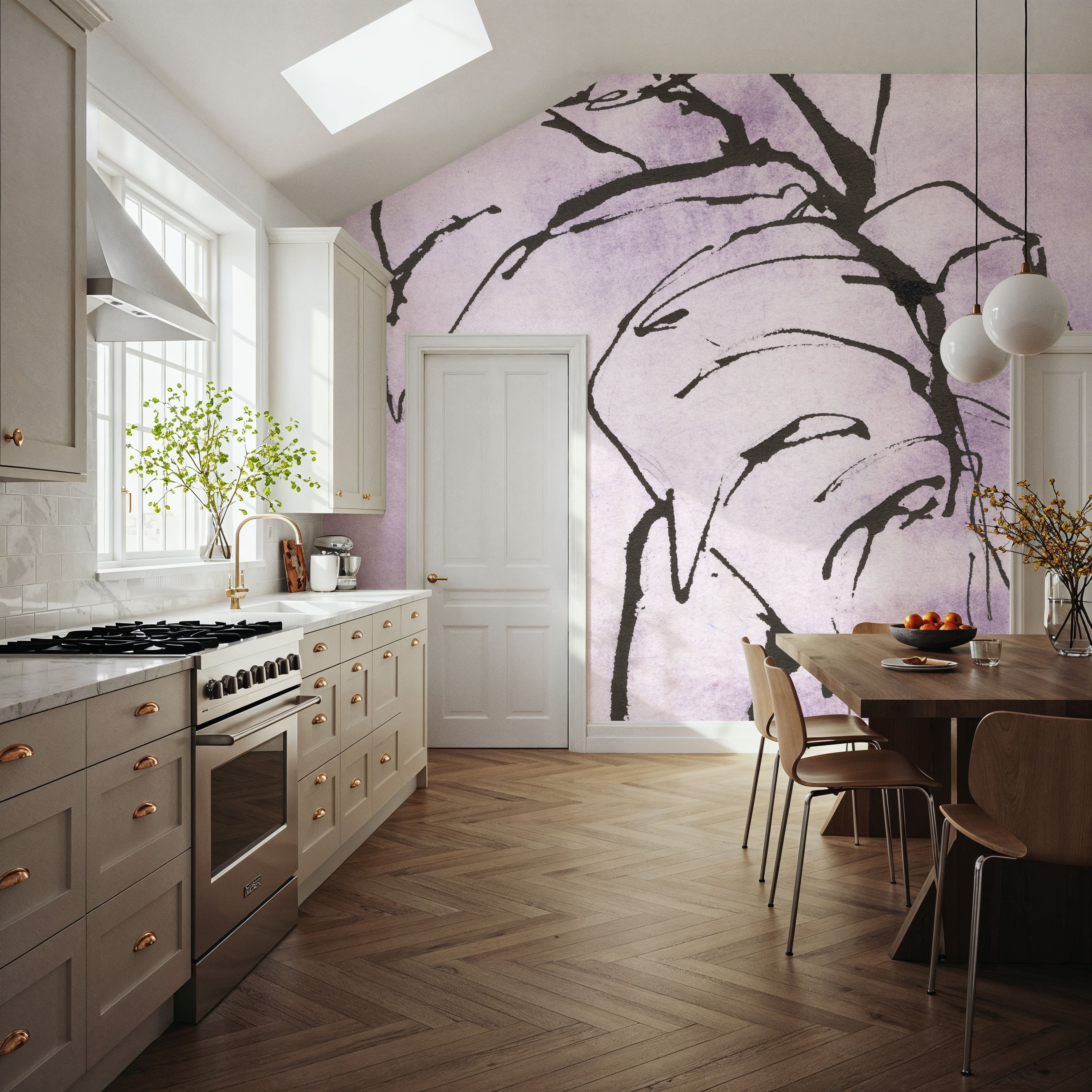 Midnight Plum Leaf I