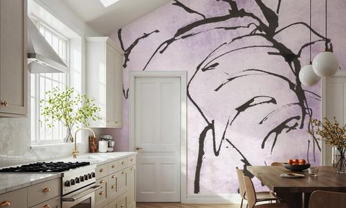 Midnight Plum Leaf I