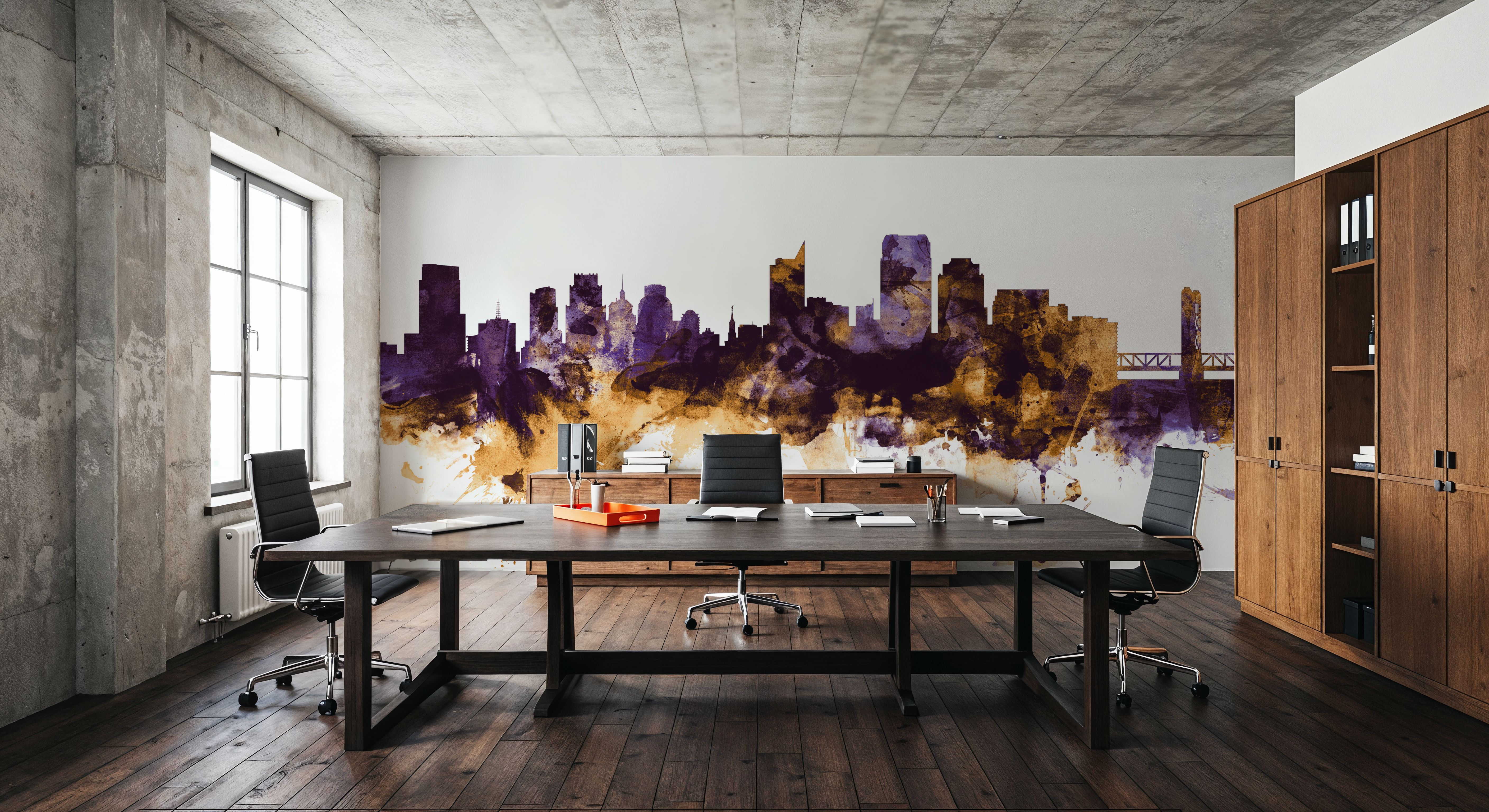 Sacramento California Skyline Purple & Gold