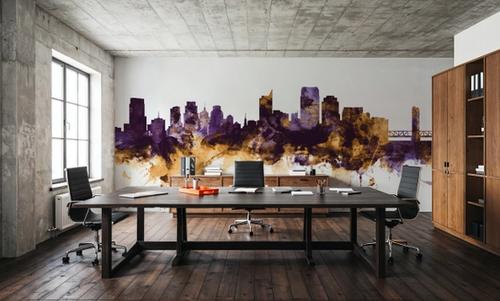 Sacramento California Skyline Purple & Gold