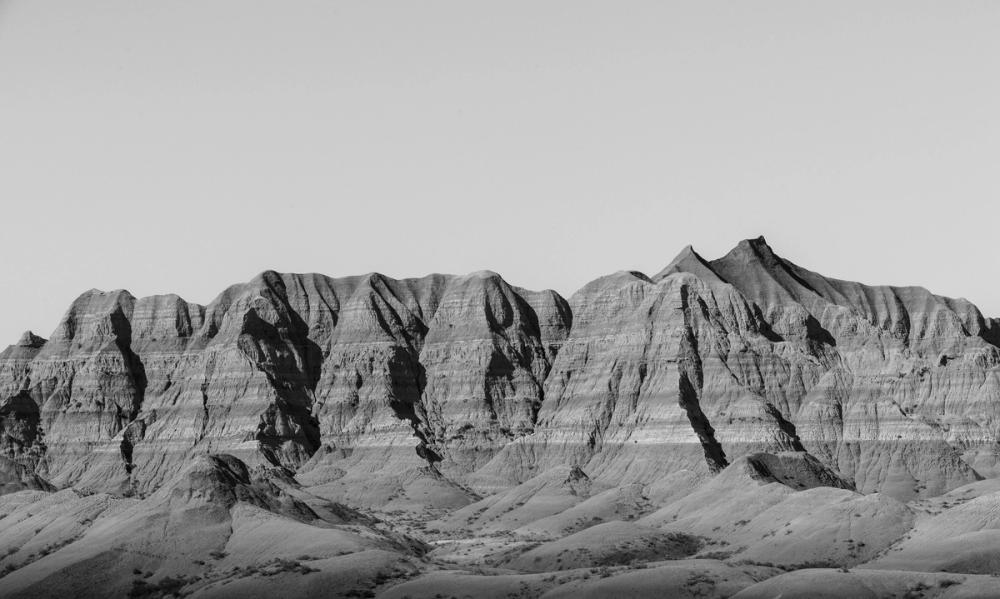 Badlands Black And White