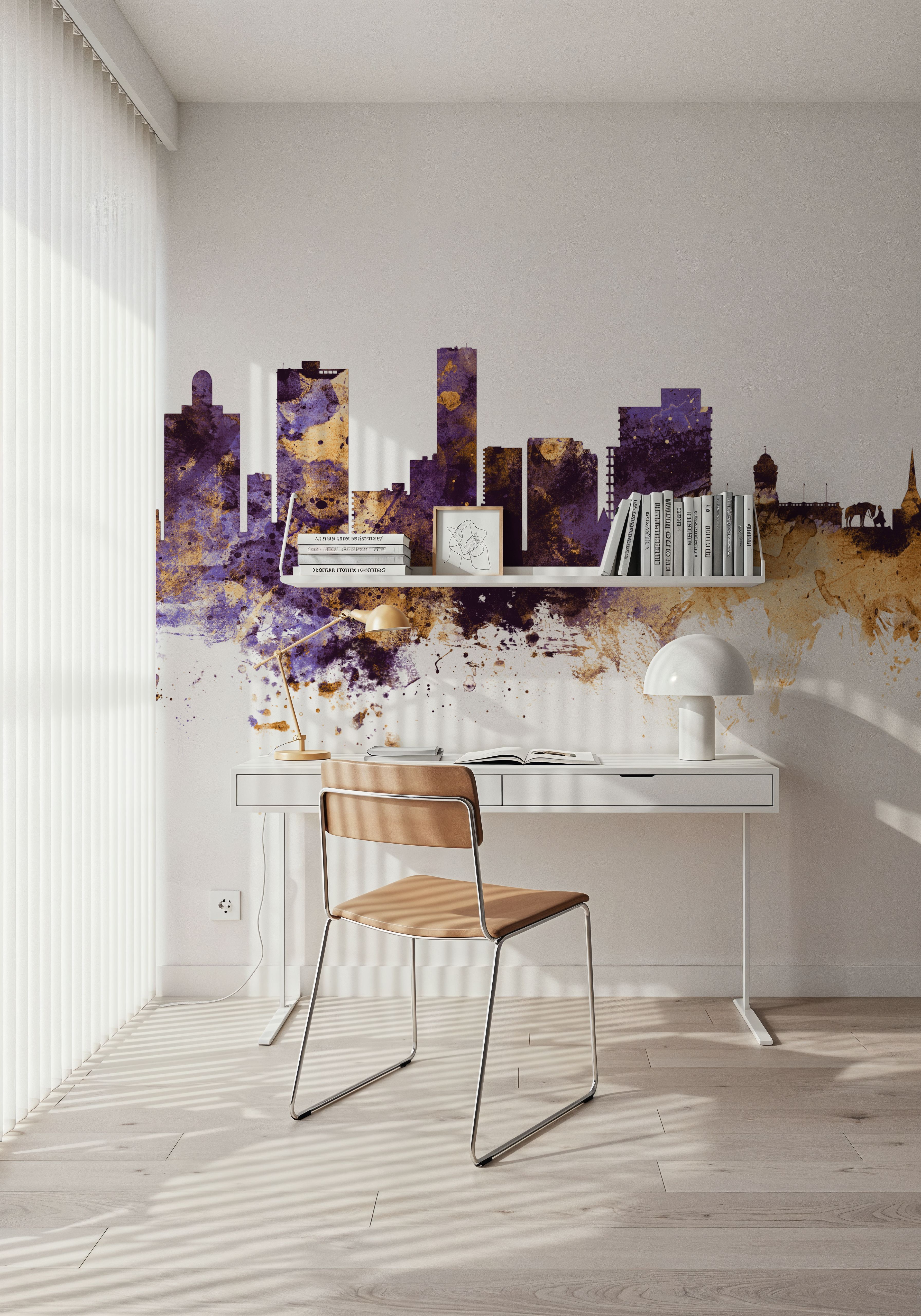 Port Elizabeth South Africa Skyline Purple & Gold