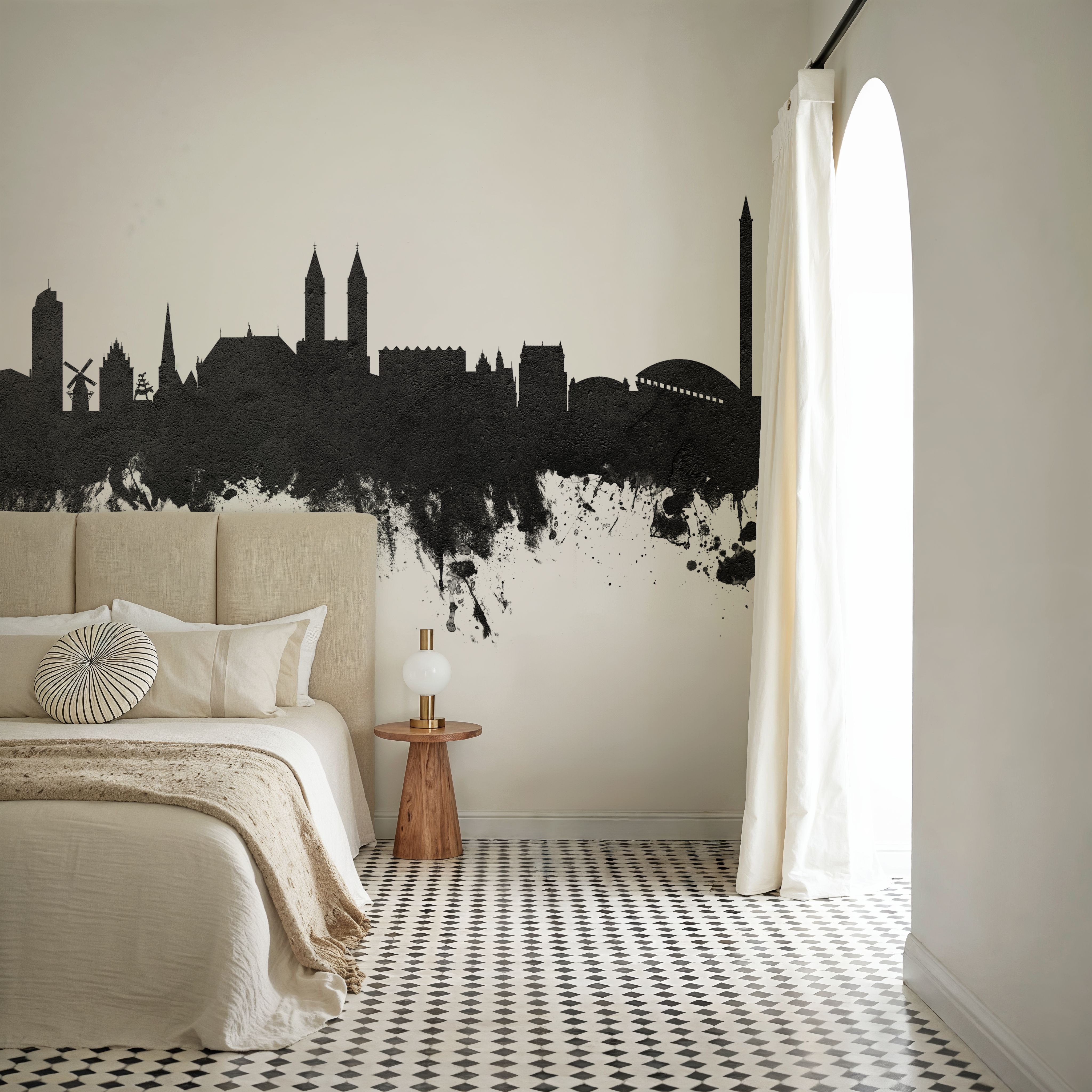 Bremen Germany Skyline Black & White