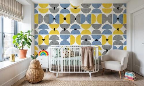 Homley Retro Shapes, Blue